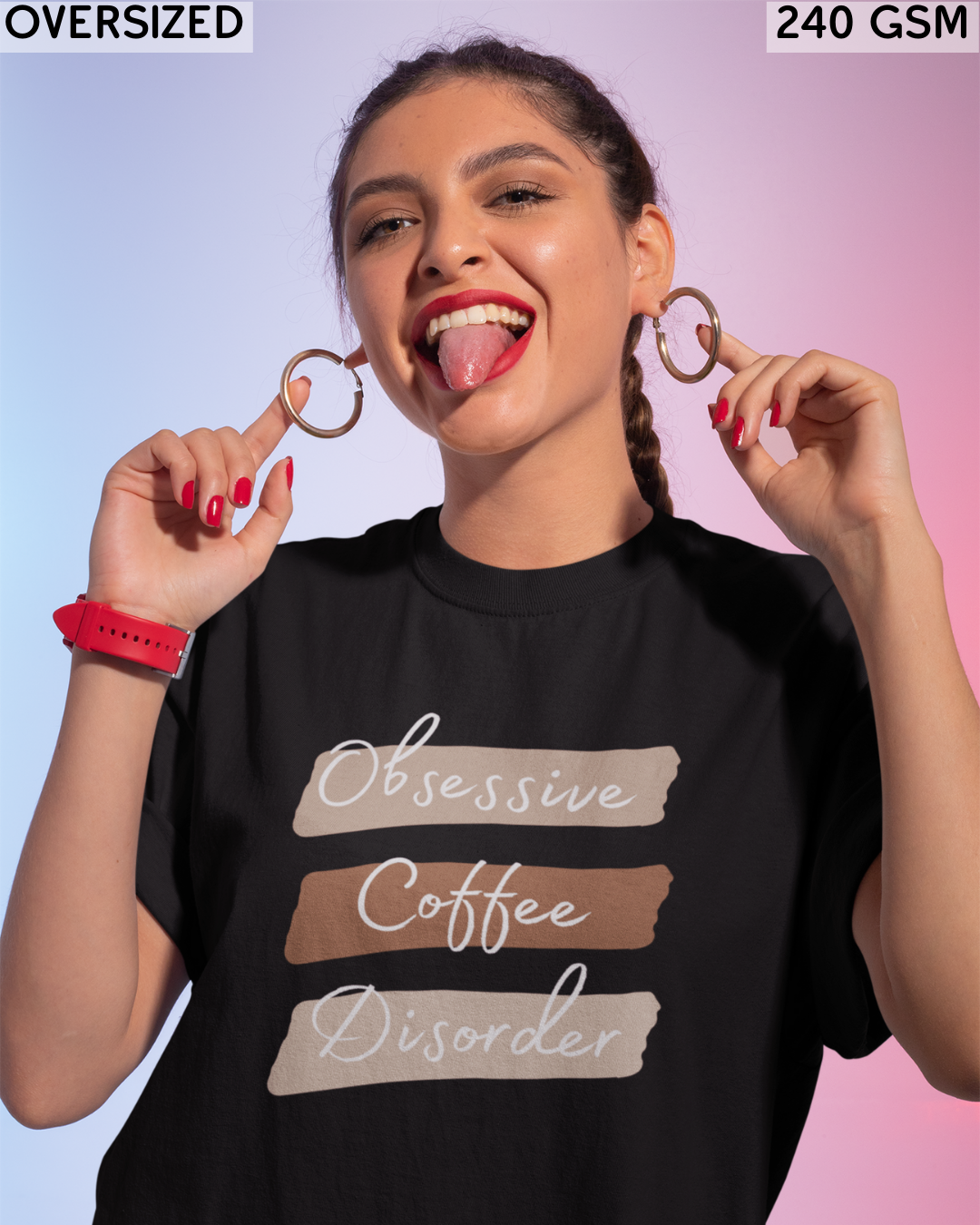Obsessive Coffee Disorder Oversized T-Shirt - Unisex