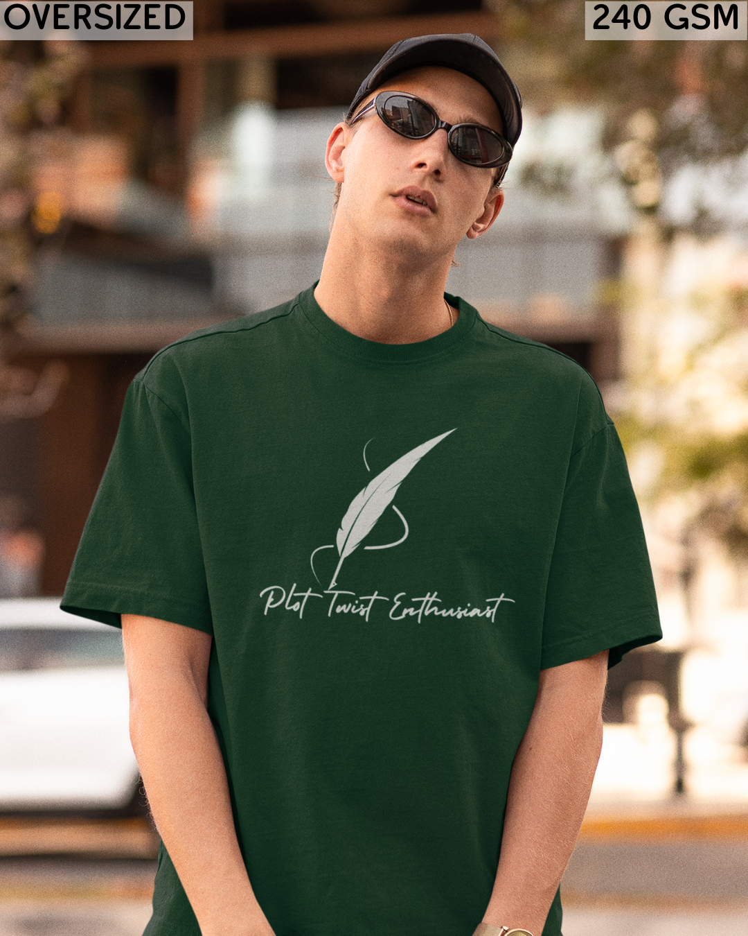 Plot Twist Enthusiast Oversized T-Shirt - Unisex