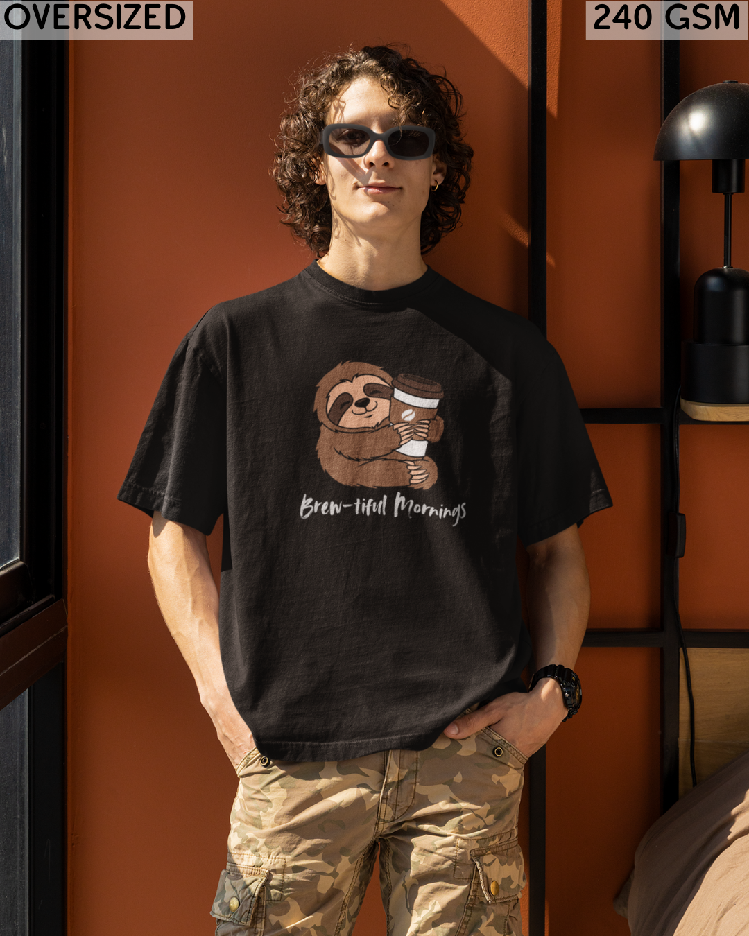 Brew-tiful Mornings Oversized T-Shirt - Unisex