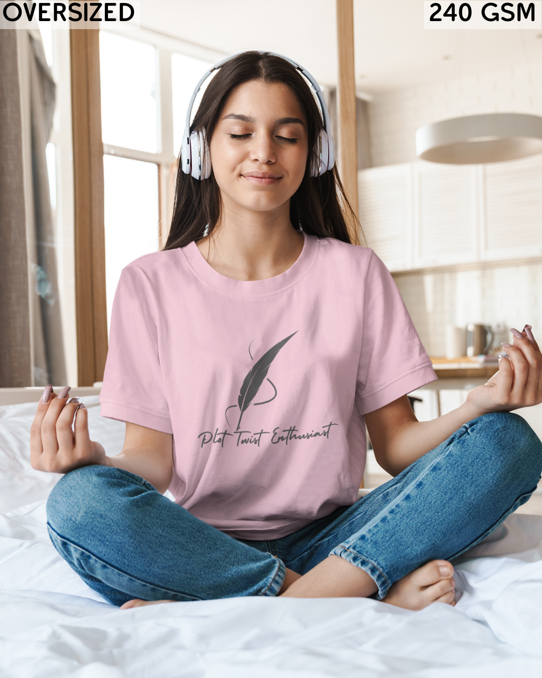 Plot Twist Enthusiast Oversized T-Shirt - Unisex