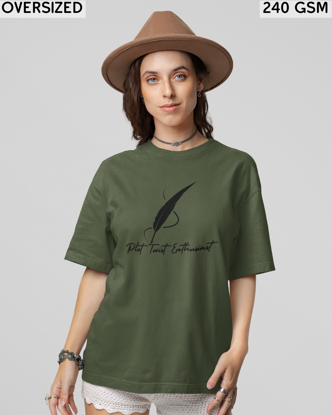 Plot Twist Enthusiast Oversized T-Shirt - Unisex