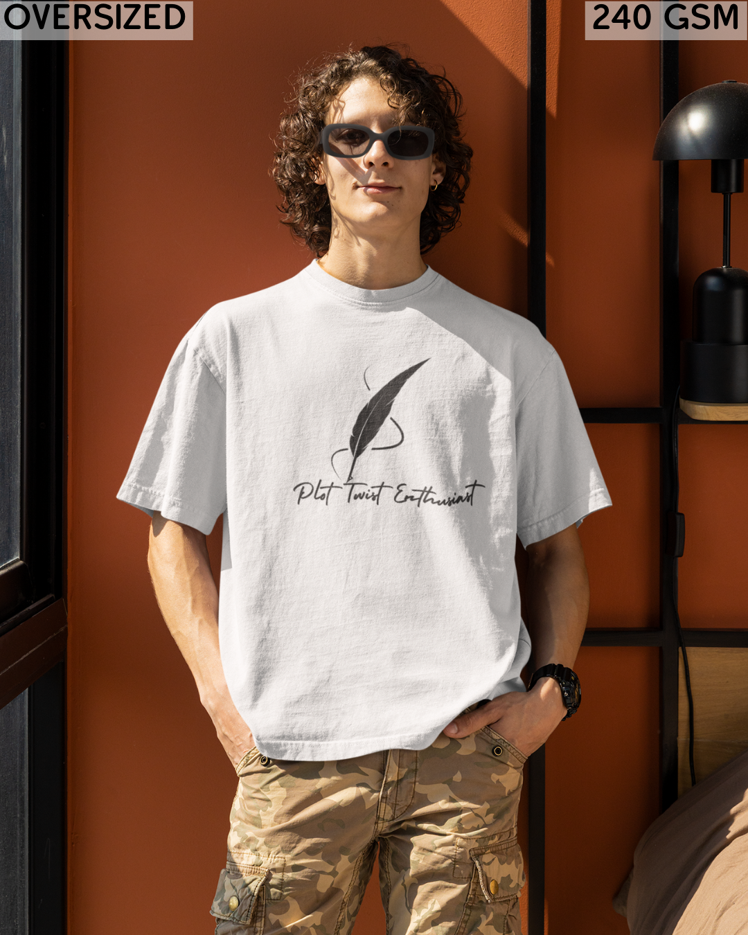 Plot Twist Enthusiast Oversized T-Shirt - Unisex