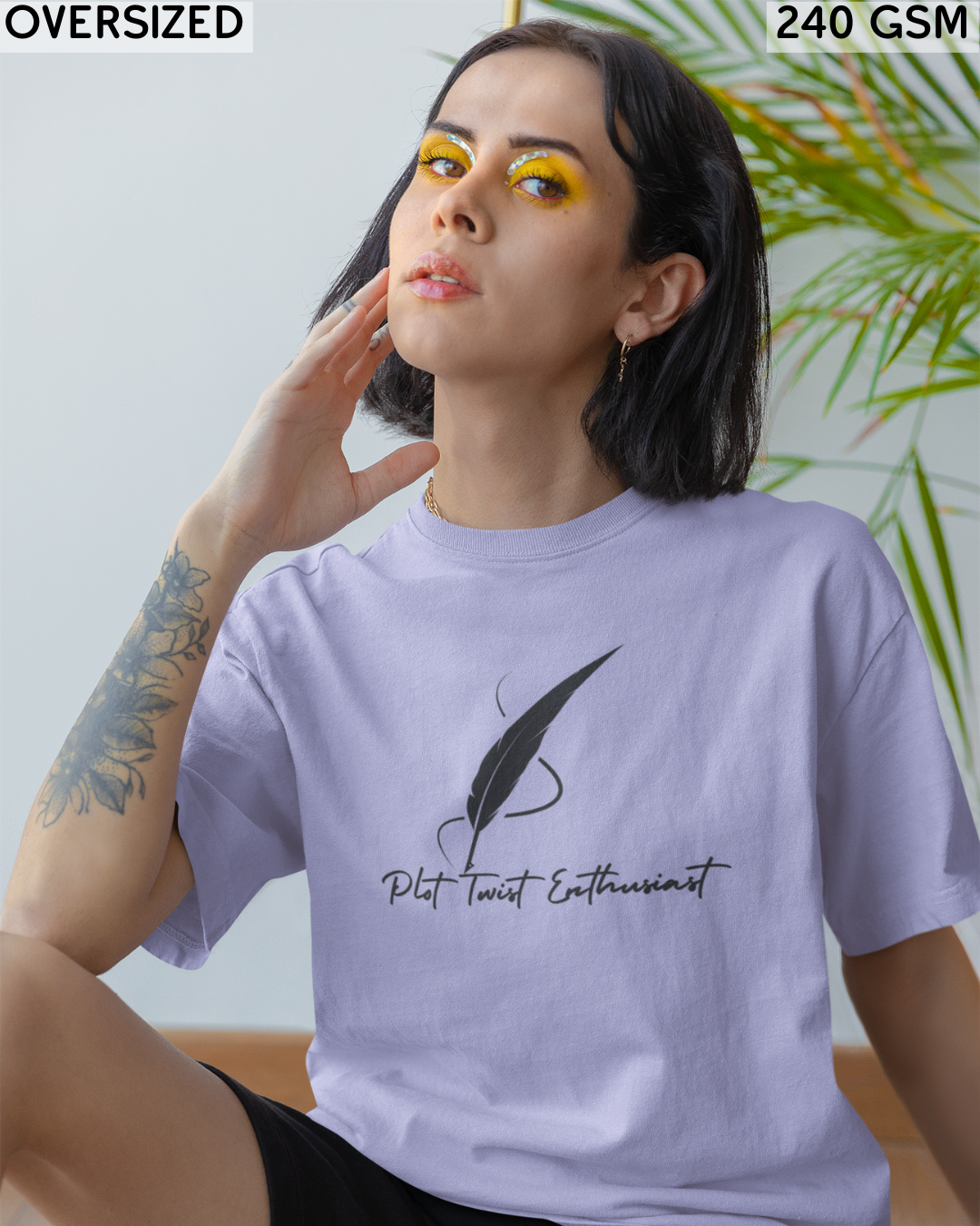 Plot Twist Enthusiast Oversized T-Shirt - Unisex