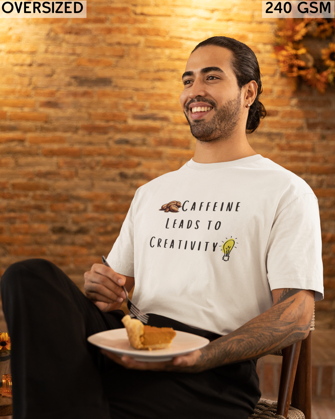 Caffeine Leads to Creativity Oversized T-Shirt - Unisex
