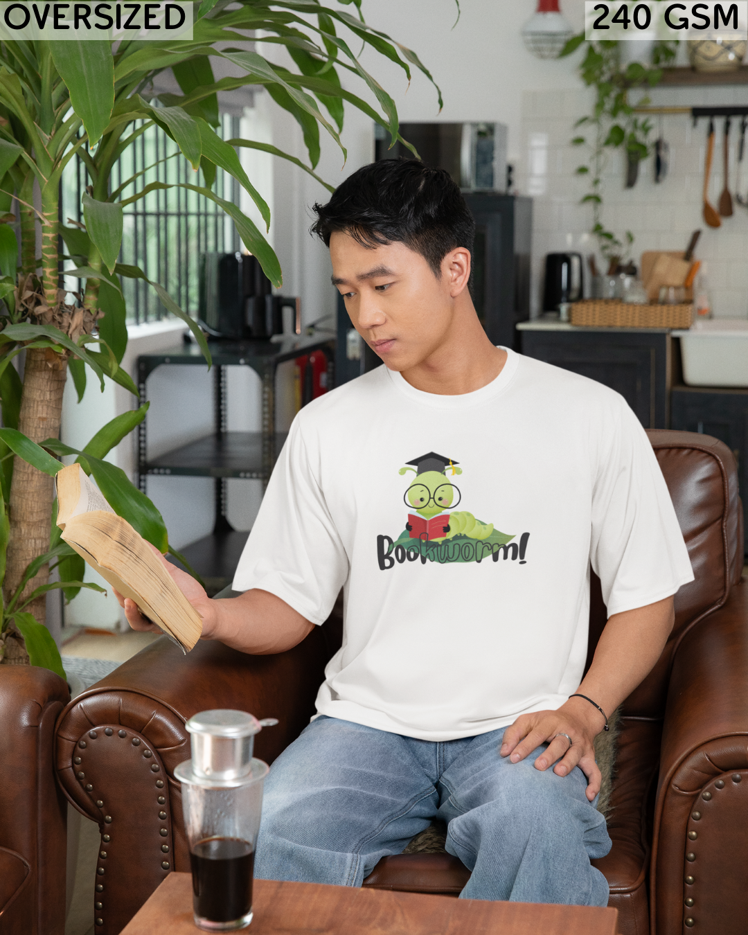 Bookworm Oversized T-Shirt - Unisex