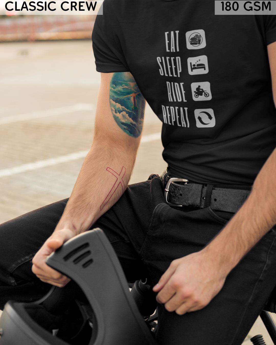 Eat Sleep Ride Repeat - Biker's T-Shirt - Unisex