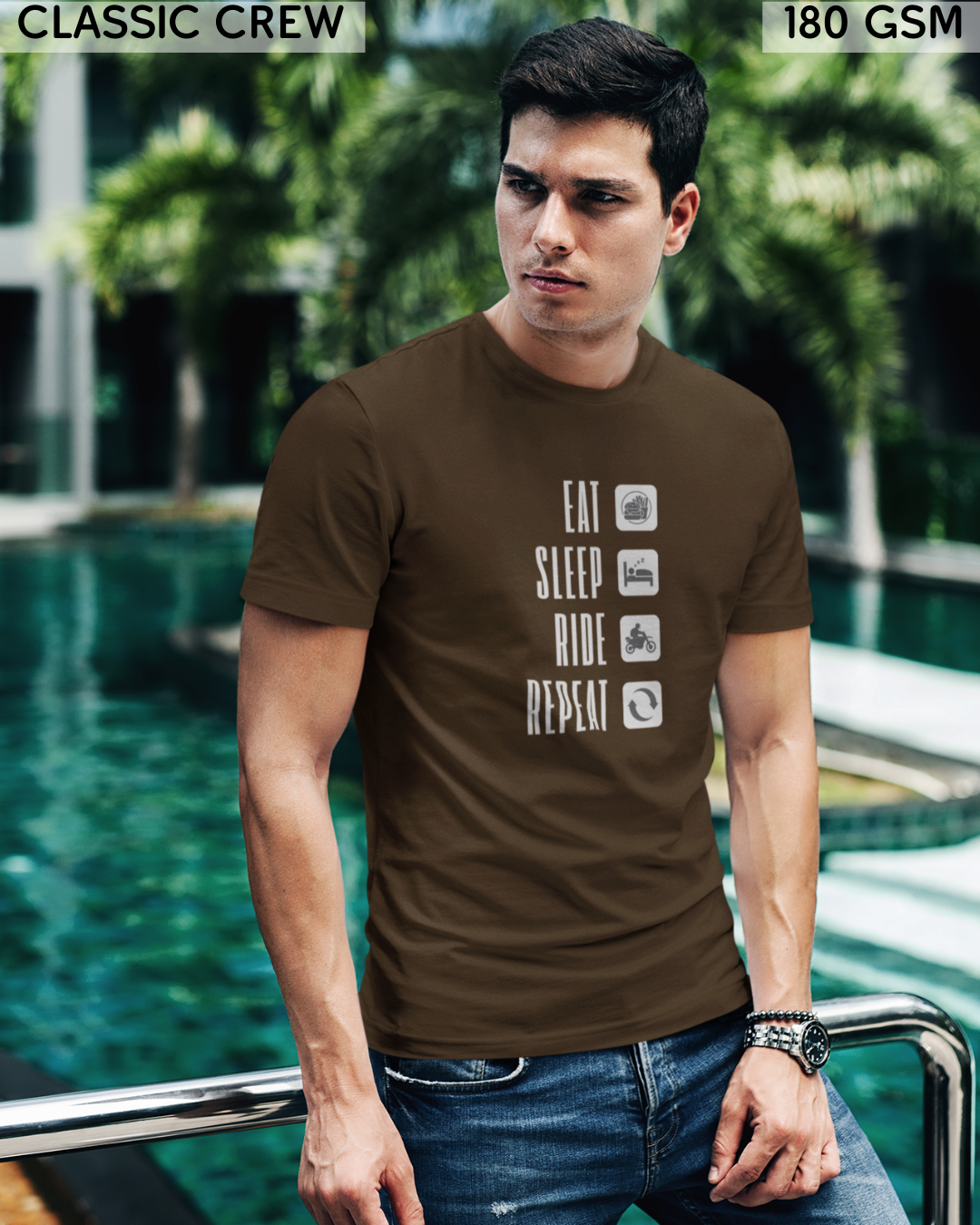 Eat Sleep Ride Repeat - Biker's T-Shirt - Unisex