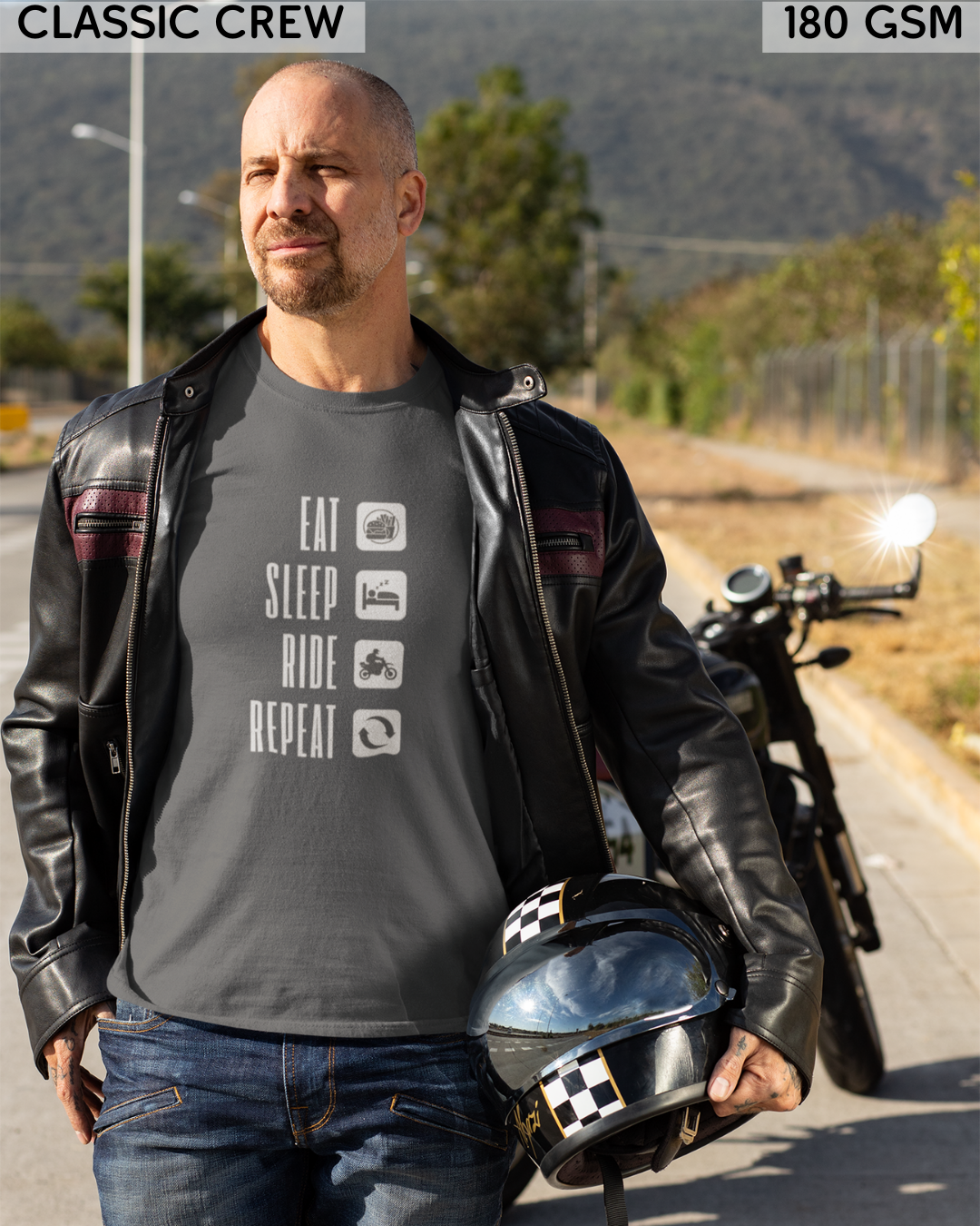 Eat Sleep Ride Repeat - Biker's T-Shirt - Unisex