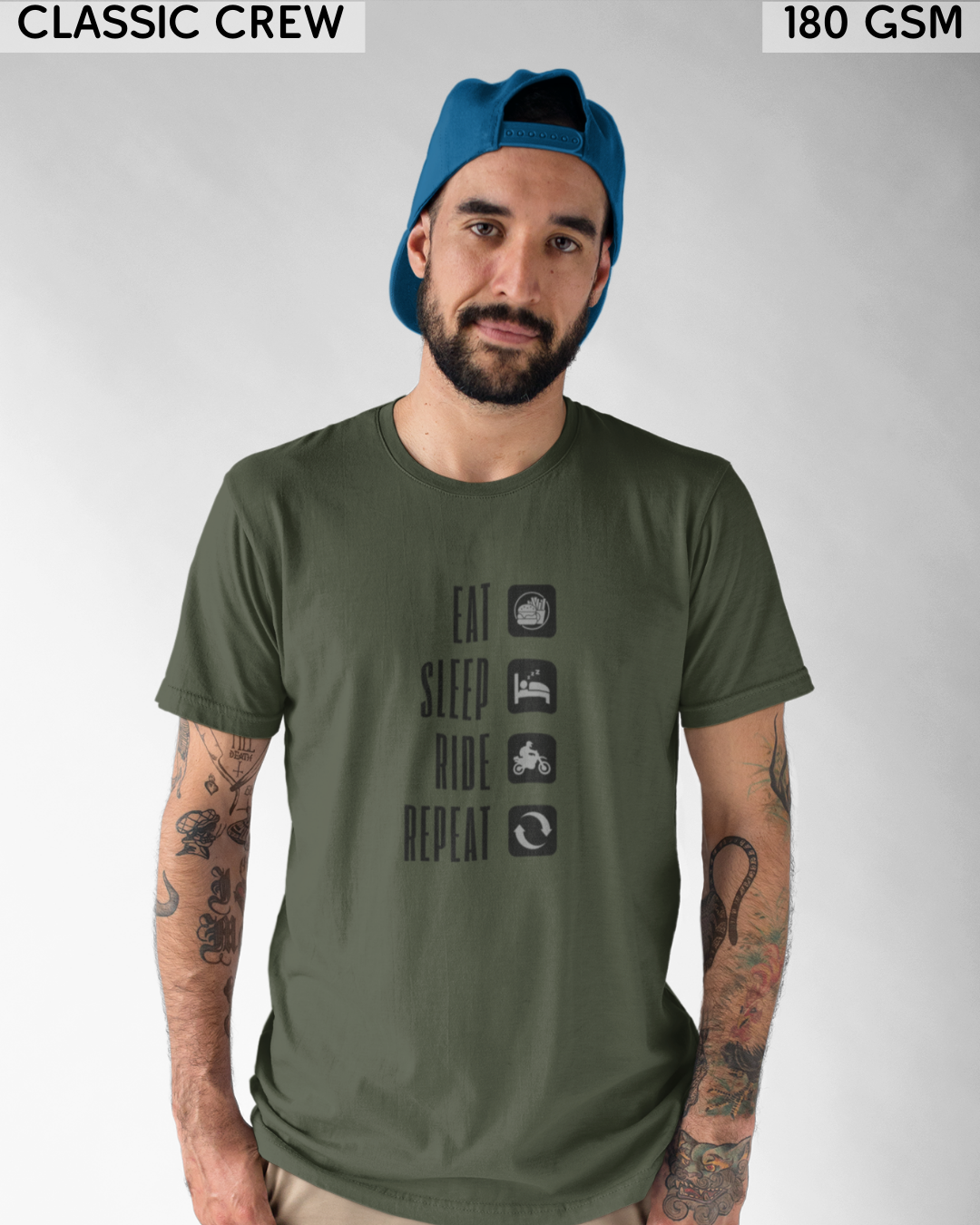 Eat Sleep Ride Repeat - Biker's T-Shirt - Unisex