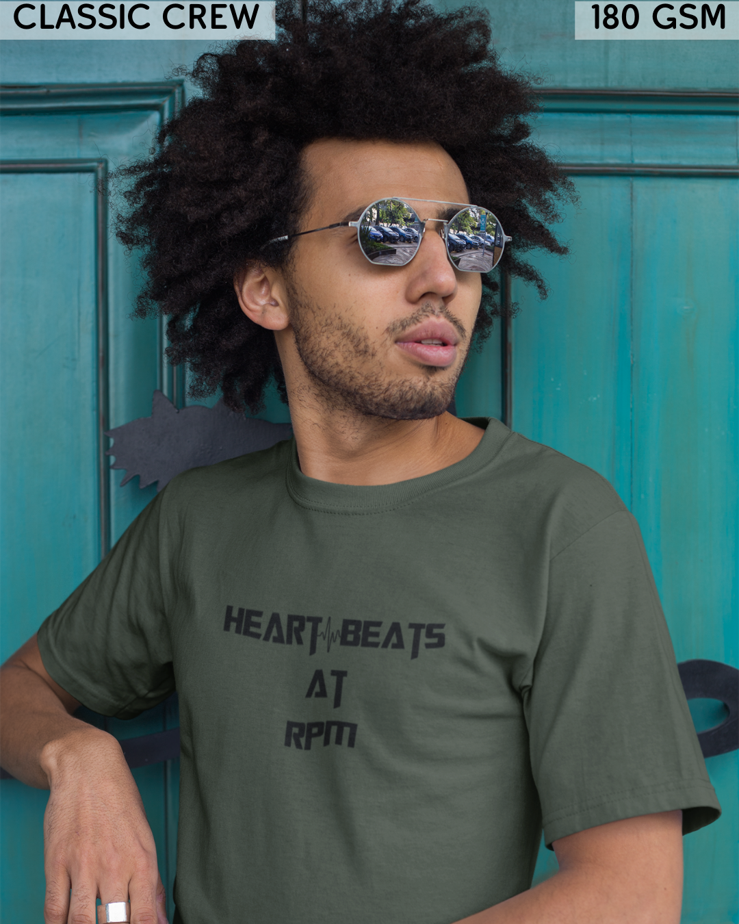 Heart Beat's At RPM - Biker's T-Shirt - Unisex