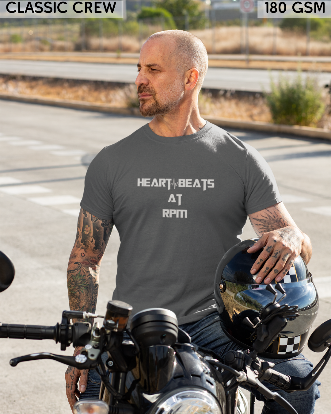 Heart Beat's At RPM - Biker's T-Shirt - Unisex