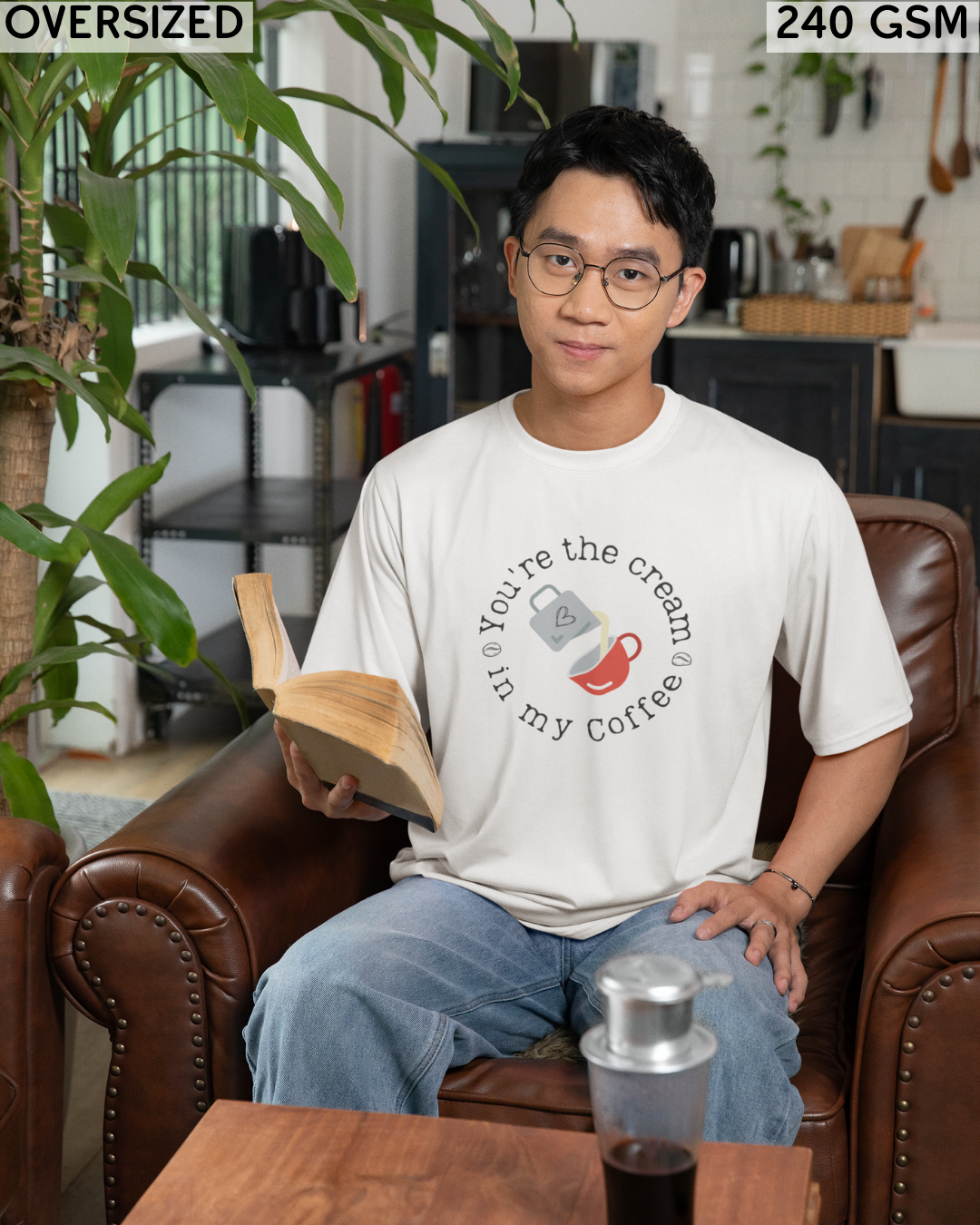 You're The Cream in My Coffee Oversized T-Shirt - Unisex