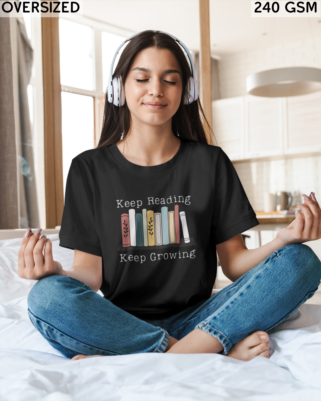 Keep Reading Keep Growing Oversized T-Shirt - Unisex