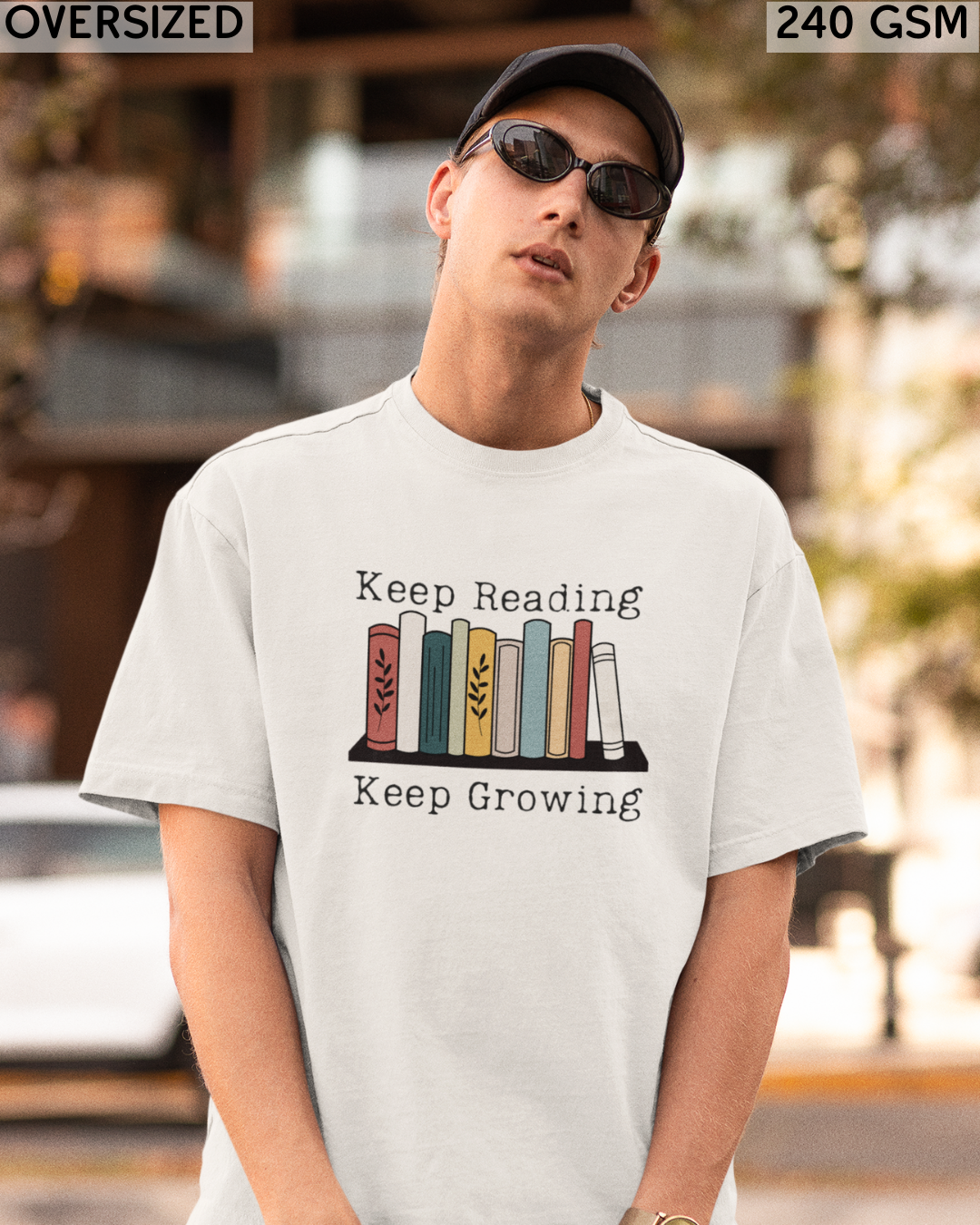 Keep Reading Keep Growing Oversized T-Shirt - Unisex