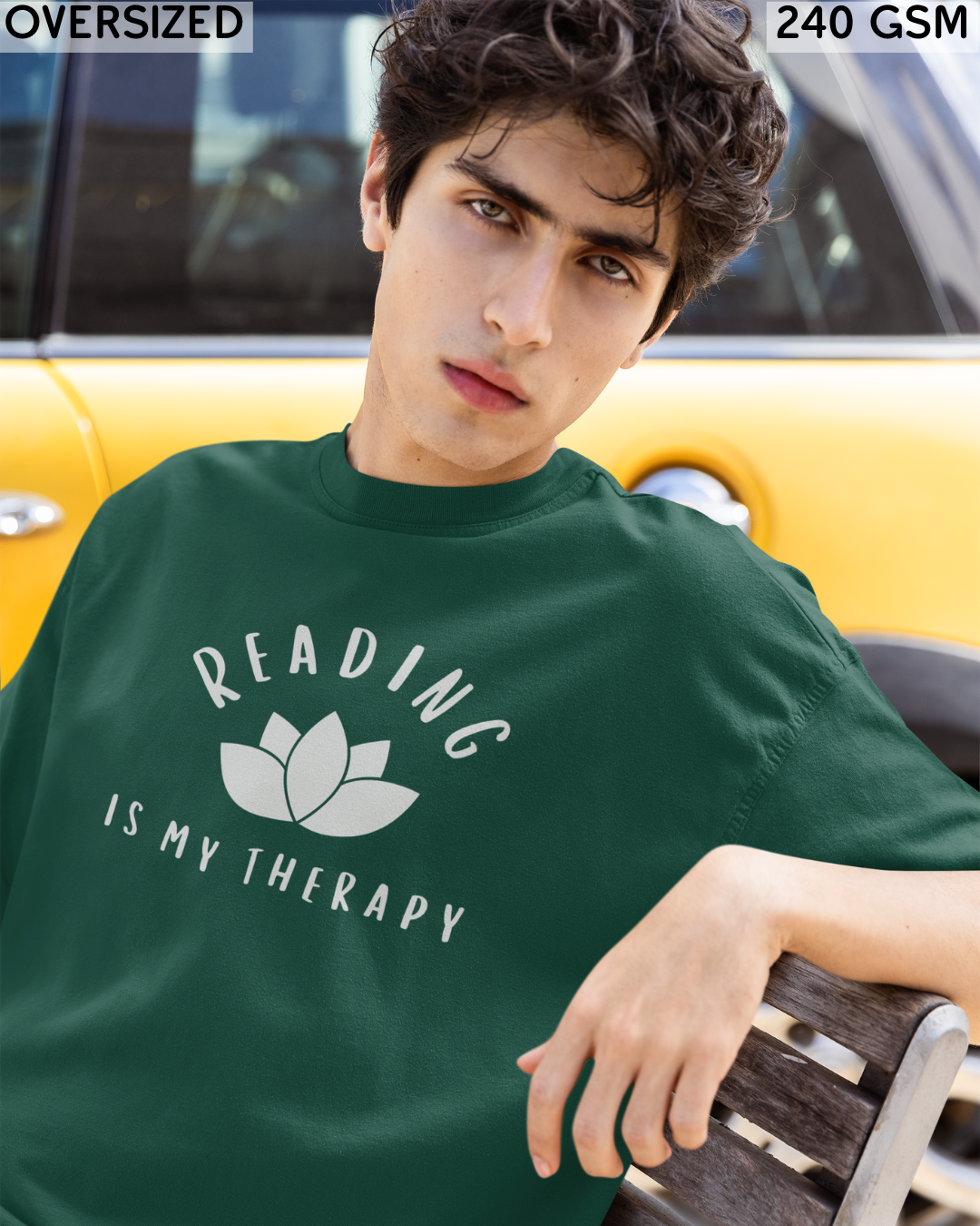 Reading Is My Therapy Oversized T-Shirt - Unisex