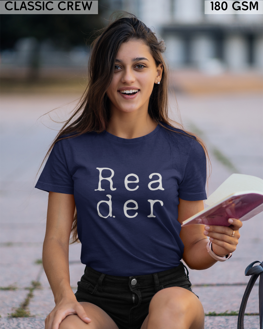 Reader Big (English) Text T-Shirt - Unisex