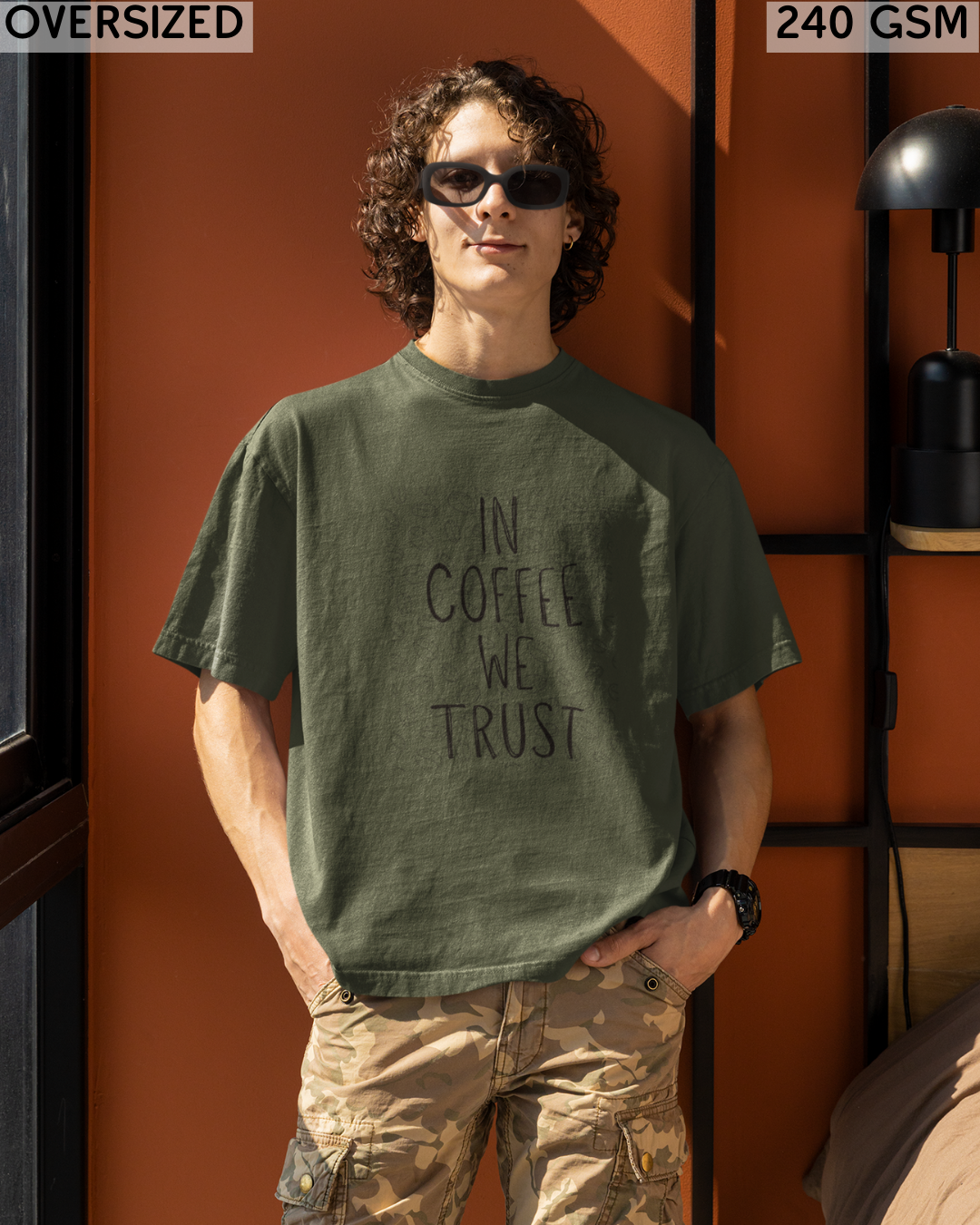 In Coffee We Trust Oversized T-Shirt - Unisex
