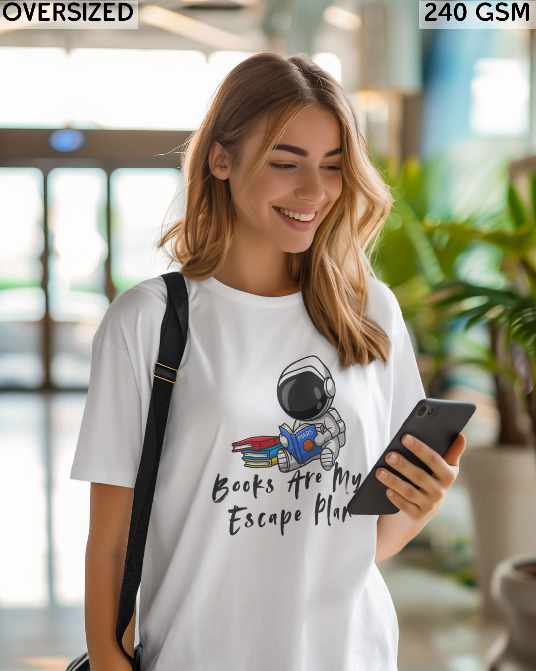 Books Are My Escape Plan Oversized T-Shirt - Unisex