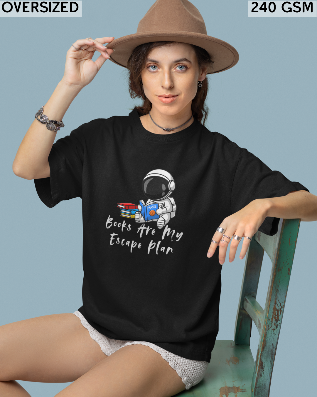 Books Are My Escape Plan Oversized T-Shirt - Unisex