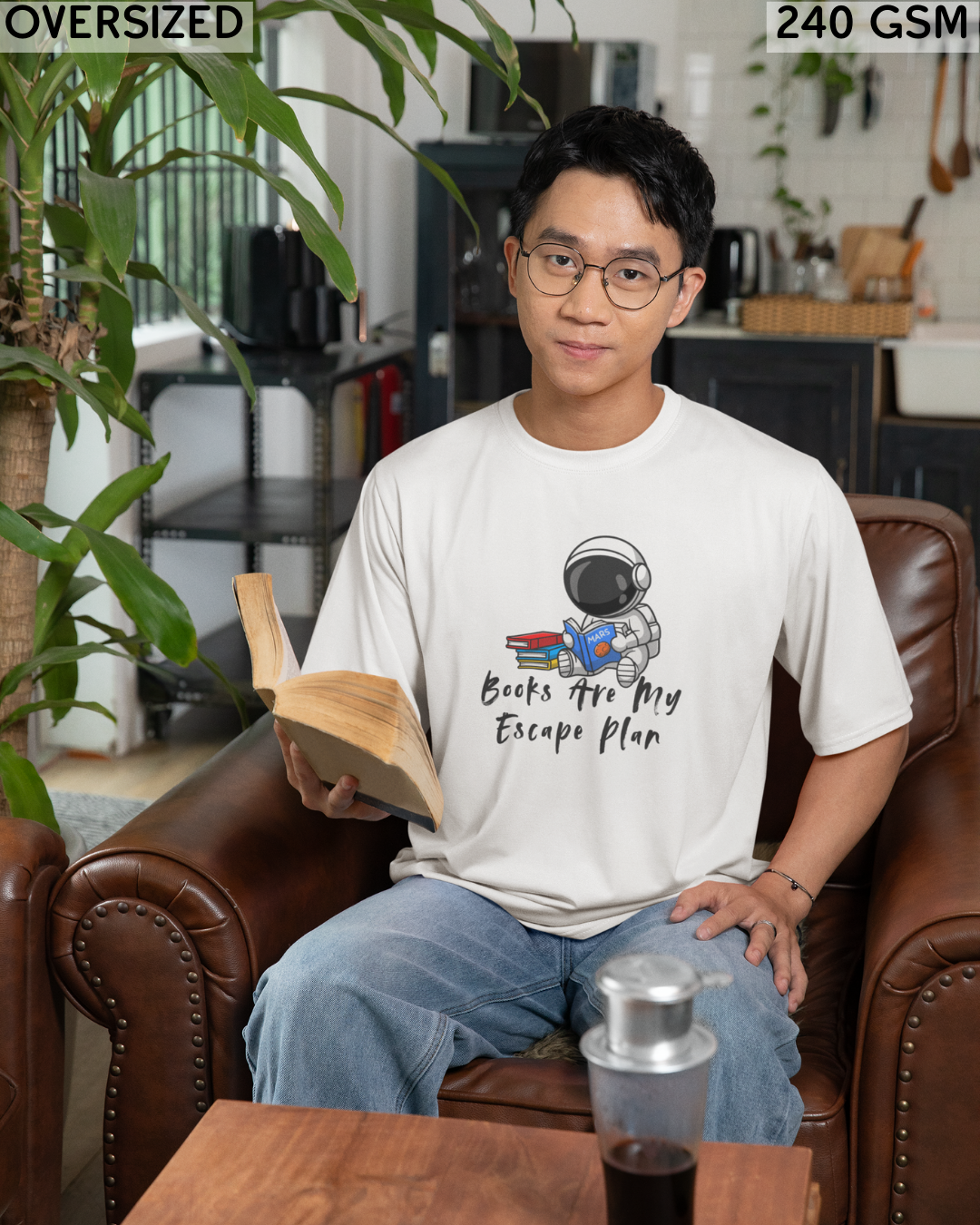 Books Are My Escape Plan Oversized T-Shirt - Unisex