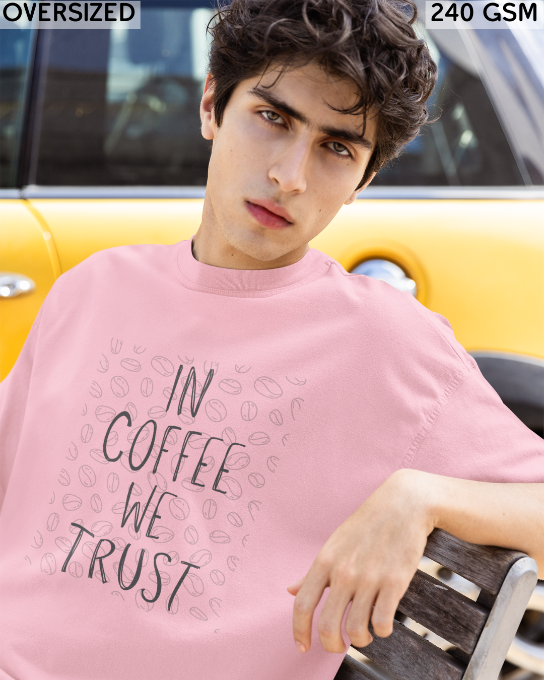 In Coffee We Trust Oversized T-Shirt - Unisex