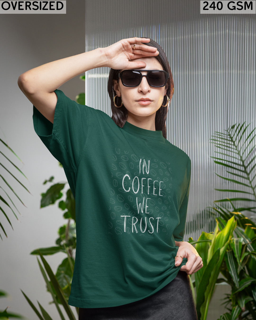 In Coffee We Trust Oversized T-Shirt - Unisex
