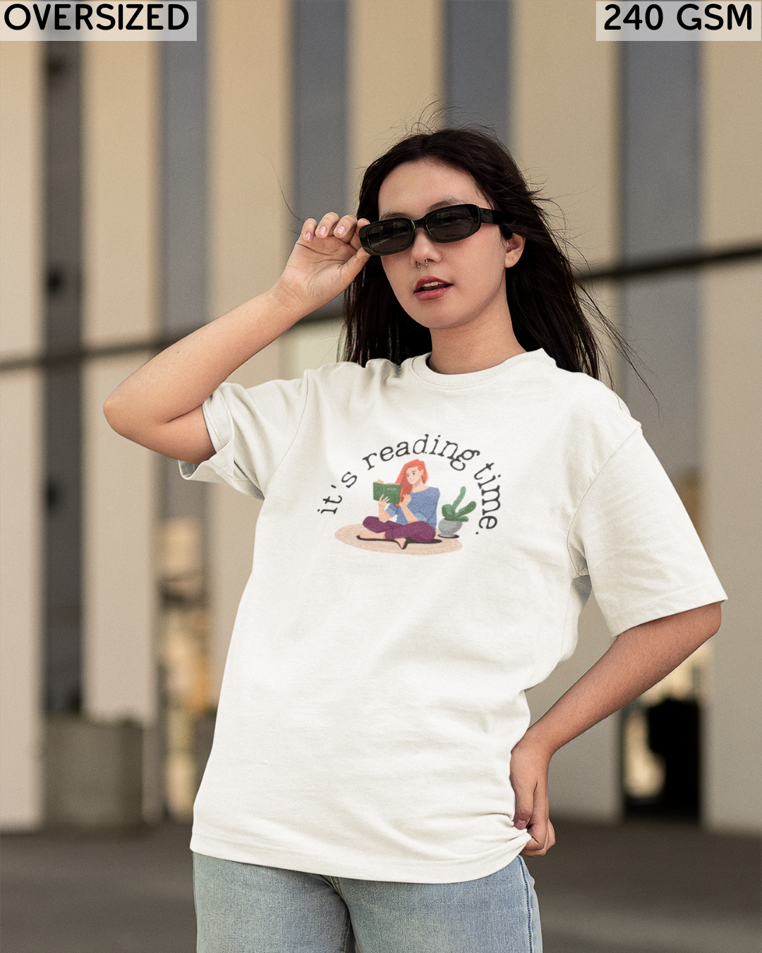 It's Reading Time Oversized T-Shirt - Unisex
