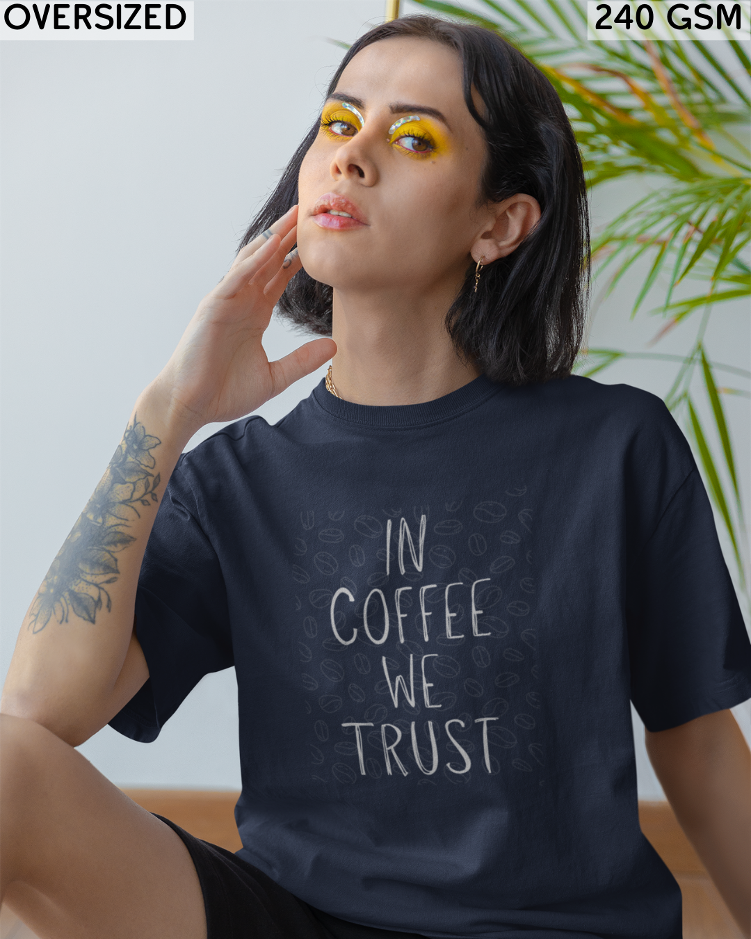 In Coffee We Trust Oversized T-Shirt - Unisex