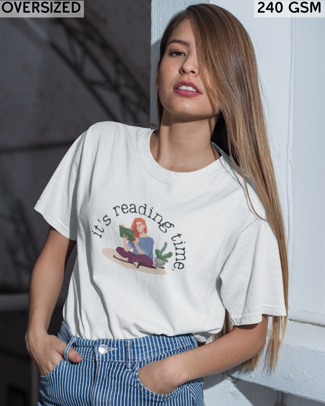 It's Reading Time Oversized T-Shirt - Unisex