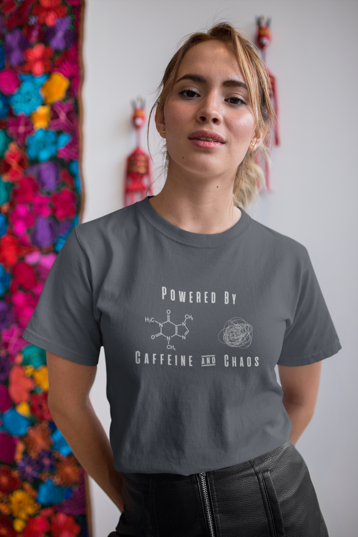 Powered By Caffeine & Chaos T-Shirt - Unisex