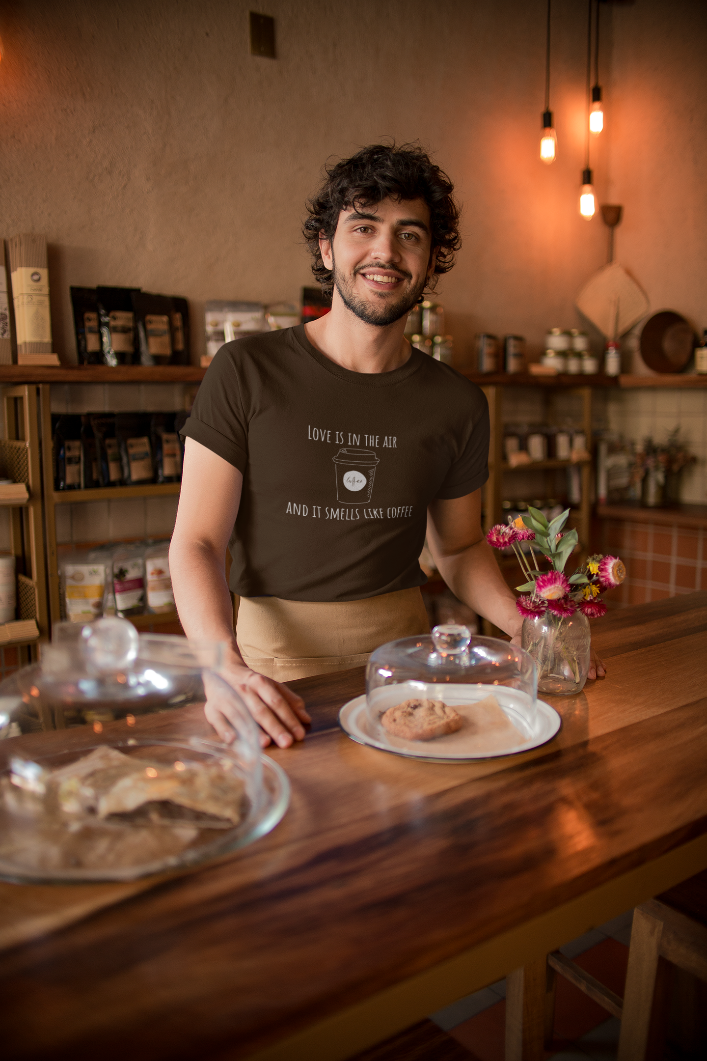 Love Is In The Air & It Smells Like Coffee T-Shirt - Unisex