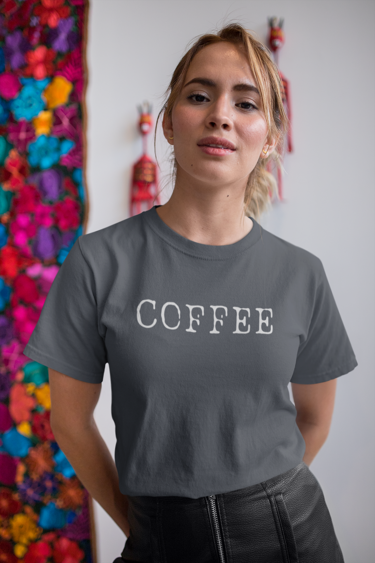 Coffee Small (English) Text T-Shirt - Unisex