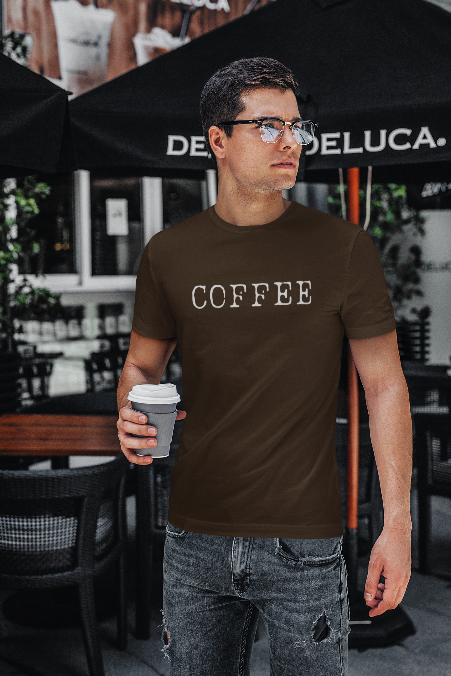 Coffee Small (English) Text T-Shirt - Unisex