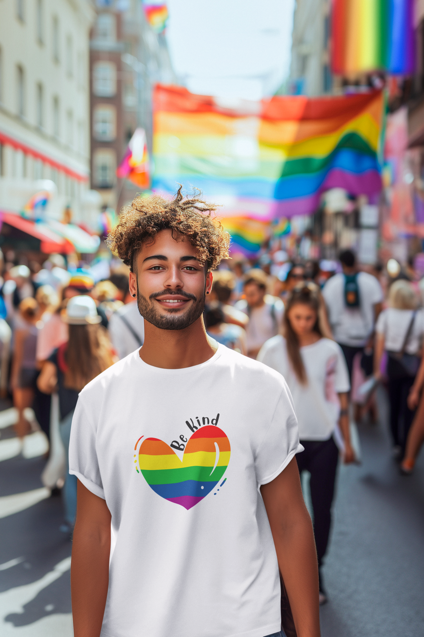 Be Kind Rainbow Heart LGBTQ+ T-Shirt - Unisex