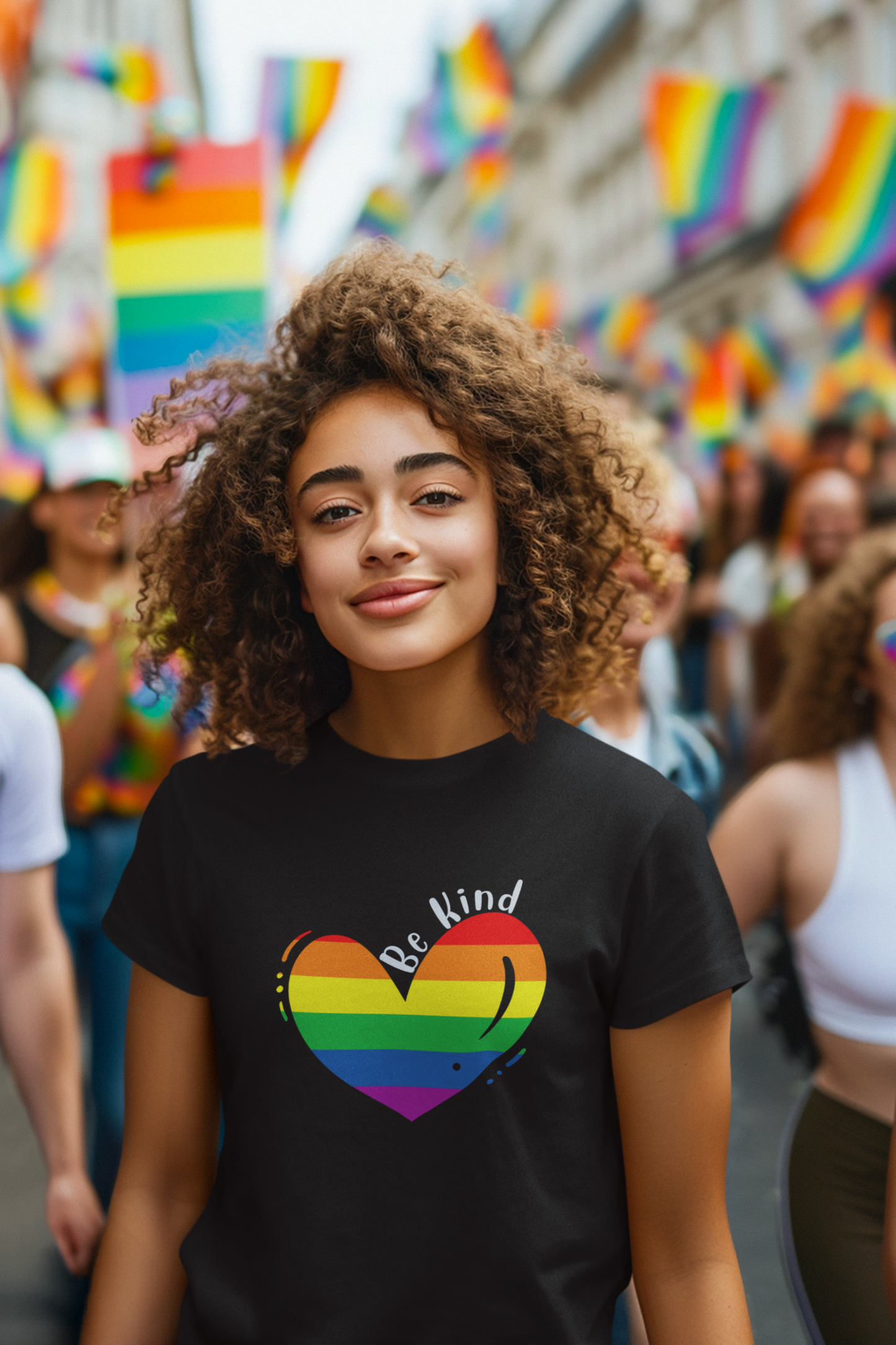 Be Kind Rainbow Heart LGBTQ+ T-Shirt - Unisex
