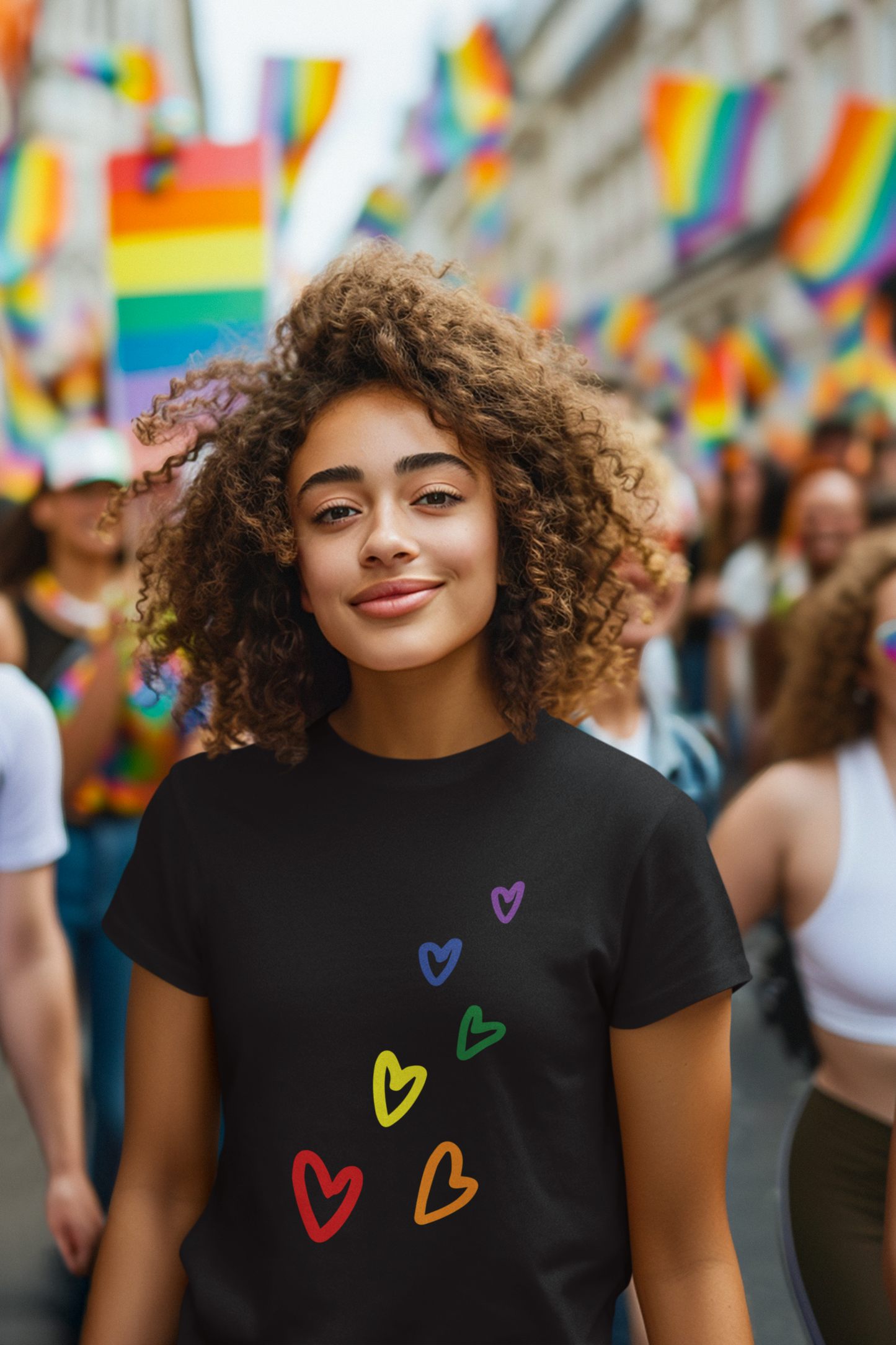 Rainbow Hearts LGBTQ+ T-Shirt - Unisex