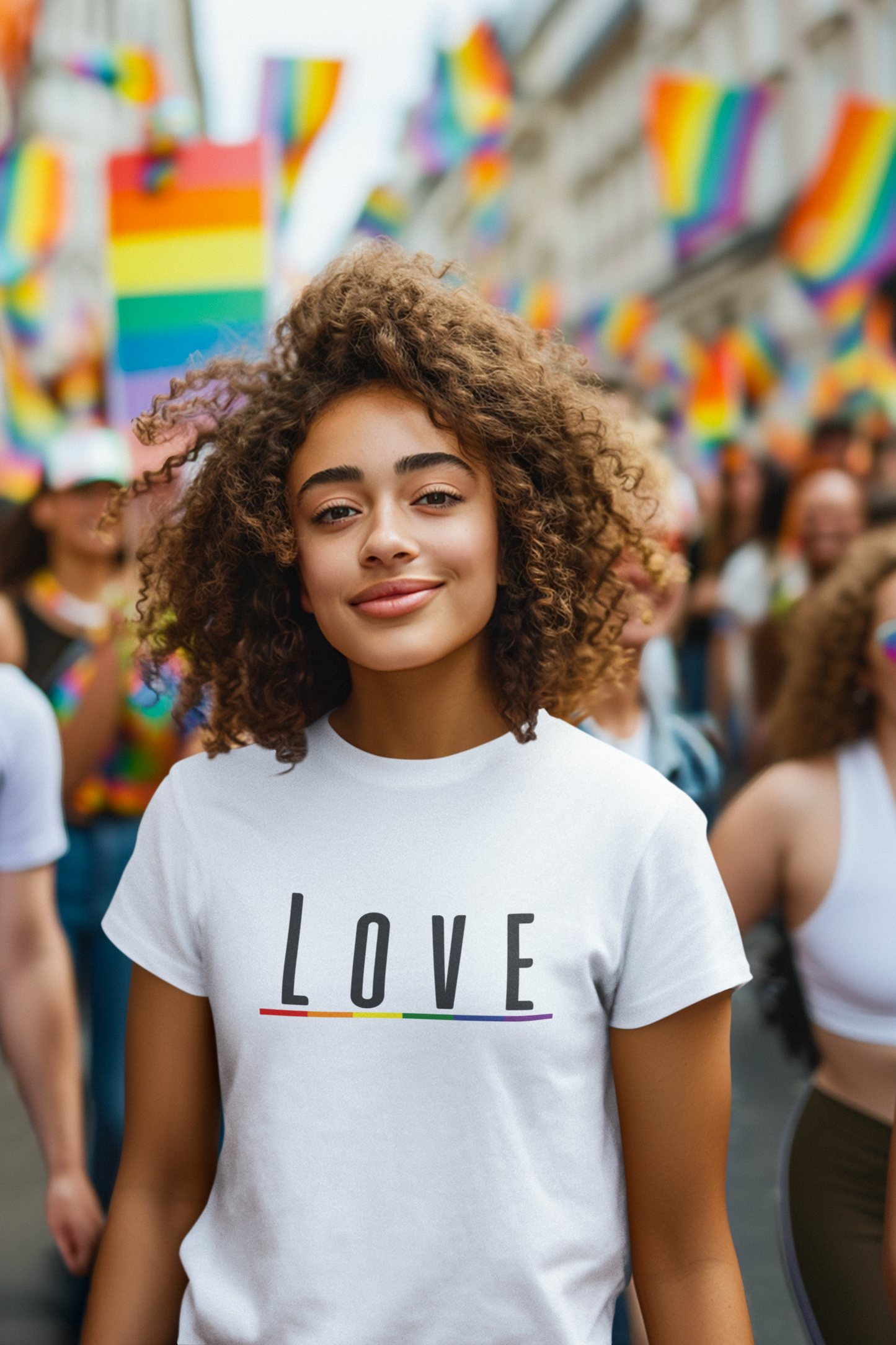 Love (English) Text LGBTQ+ T-Shirt - Unisex