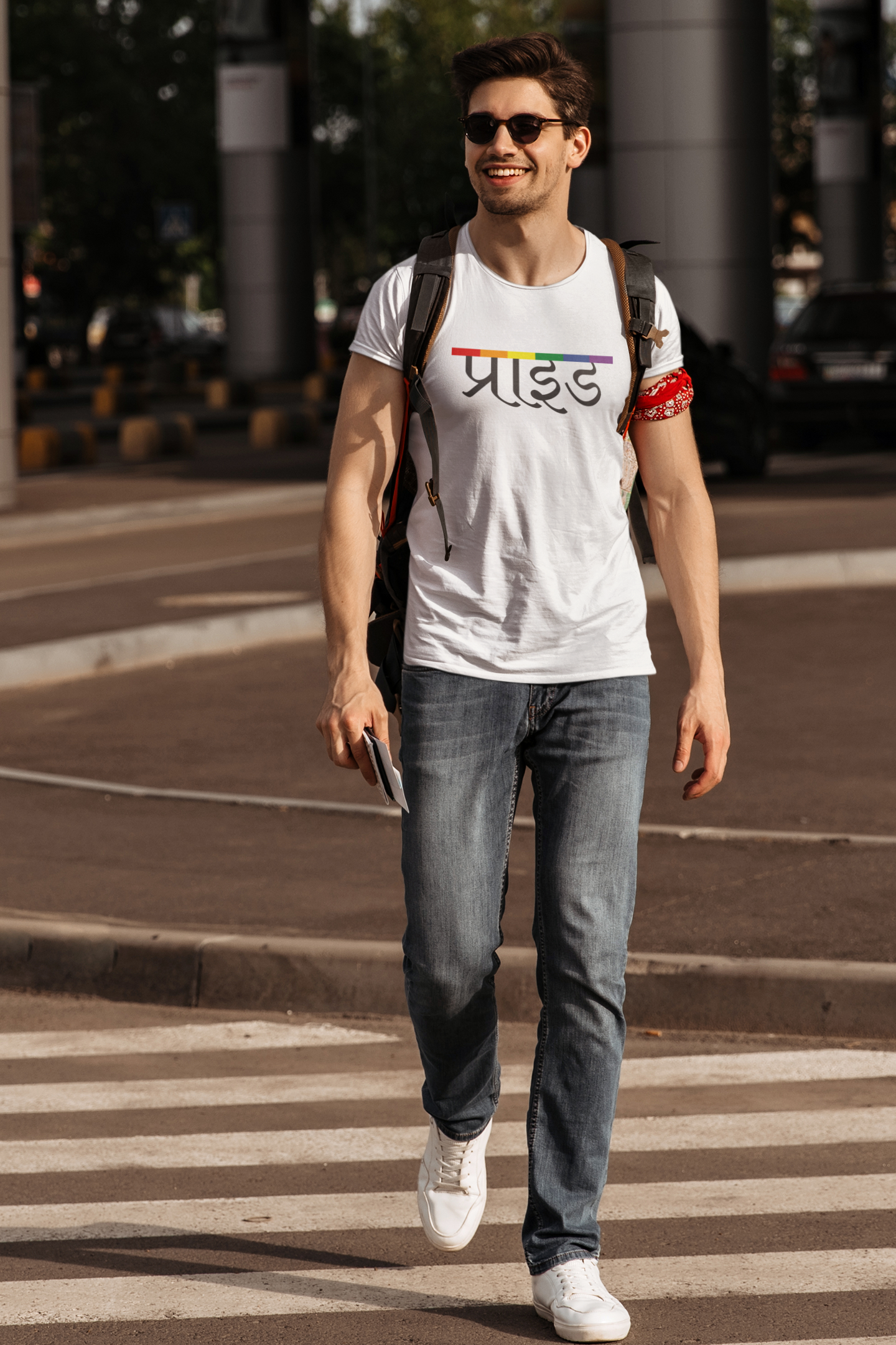 Pride (Hindi) Text LGBTQ+ T-Shirt - Unisex