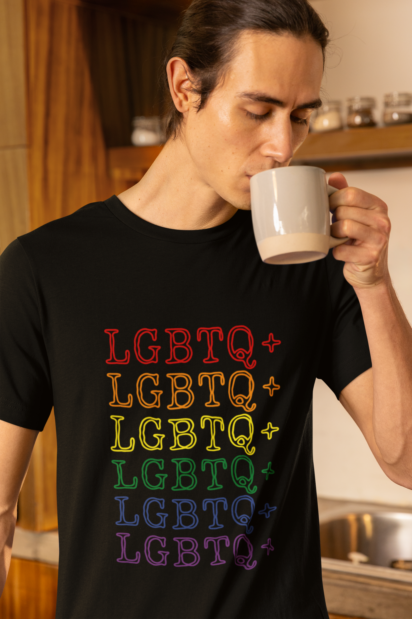 LGBTQ+ Rainbow Text T-Shirt - Unisex