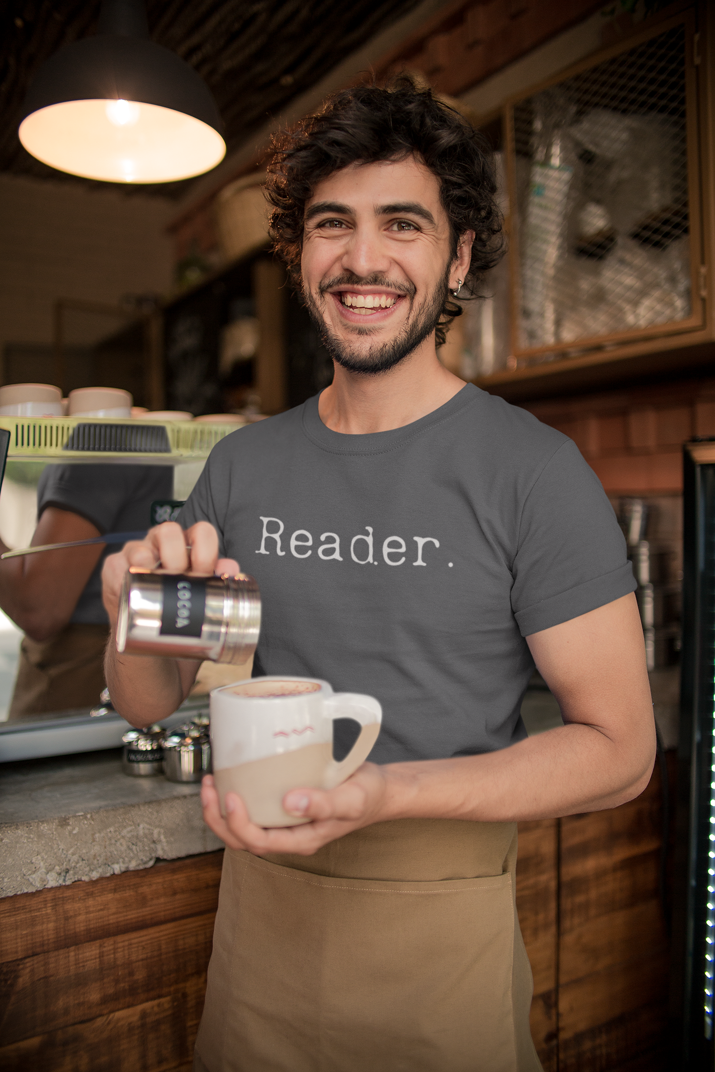 Reader Small (English) Text T-Shirt - Unisex