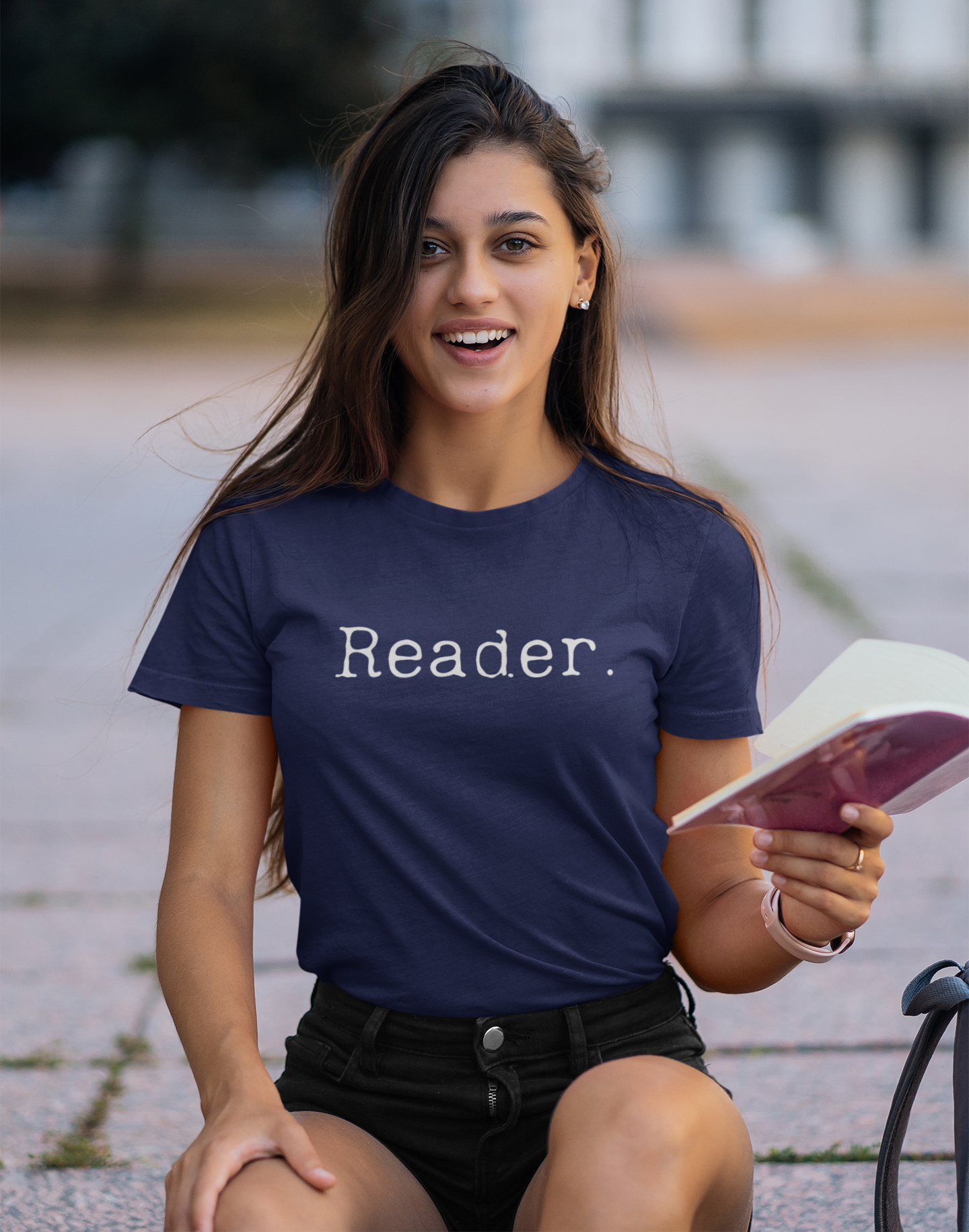 Reader Small (English) Text T-Shirt - Unisex