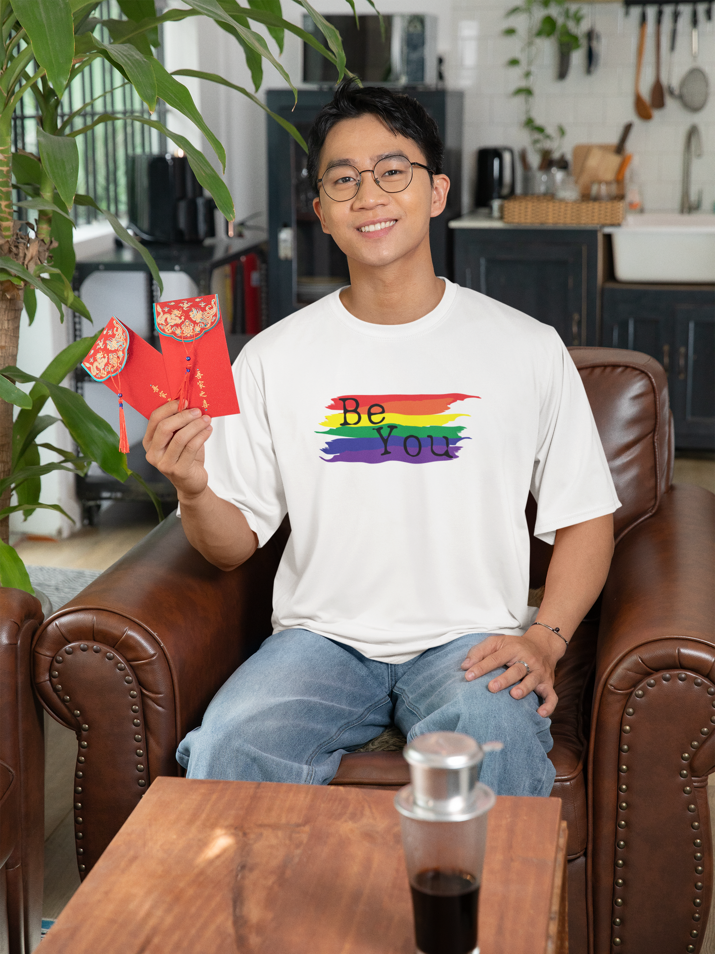 Be You Rainbow Flag LGBTQ+ Oversized T-Shirt - Unisex