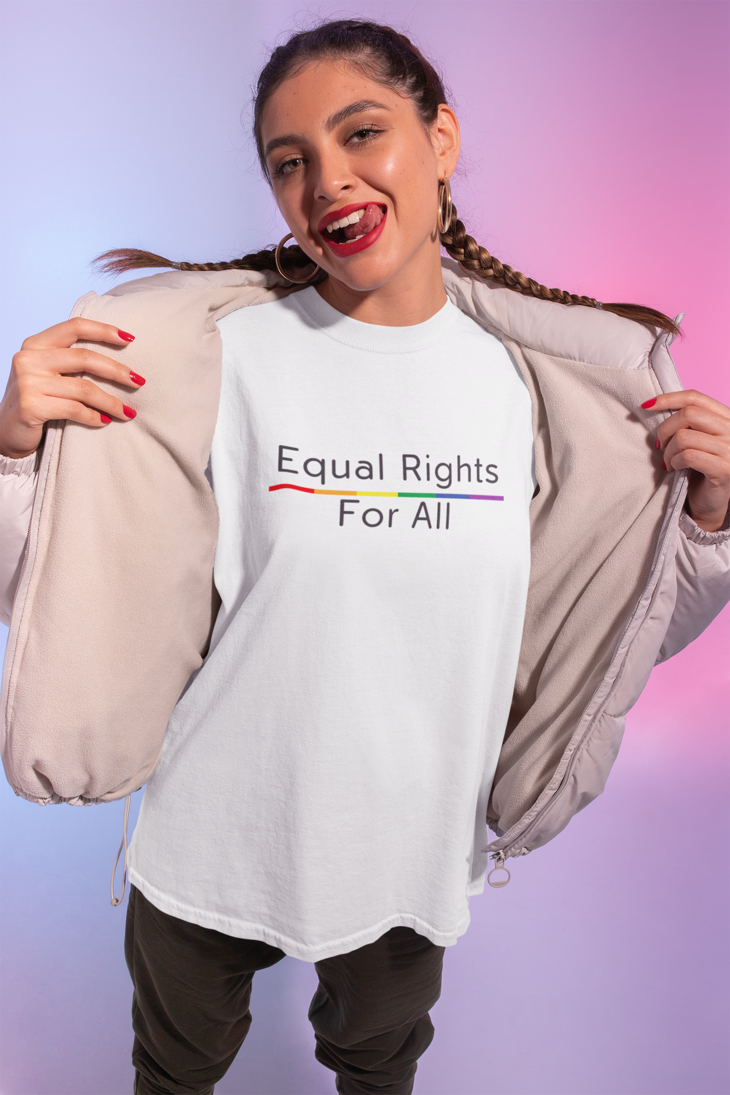 Equal Rights For All LGBTQ+ Oversized T-Shirt - Unisex