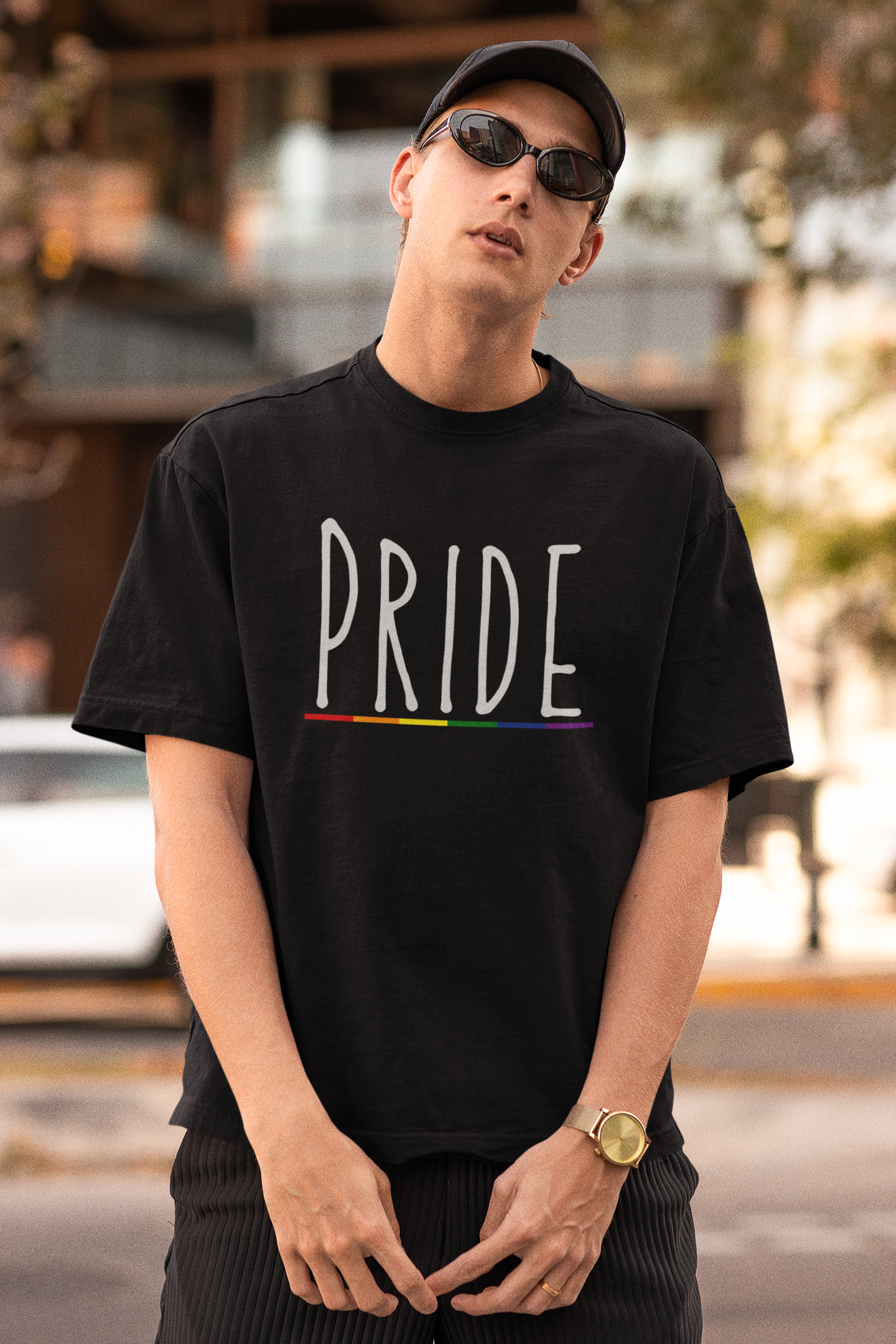 Pride (English) Text LGBTQ+ Oversized T-Shirt - Unisex