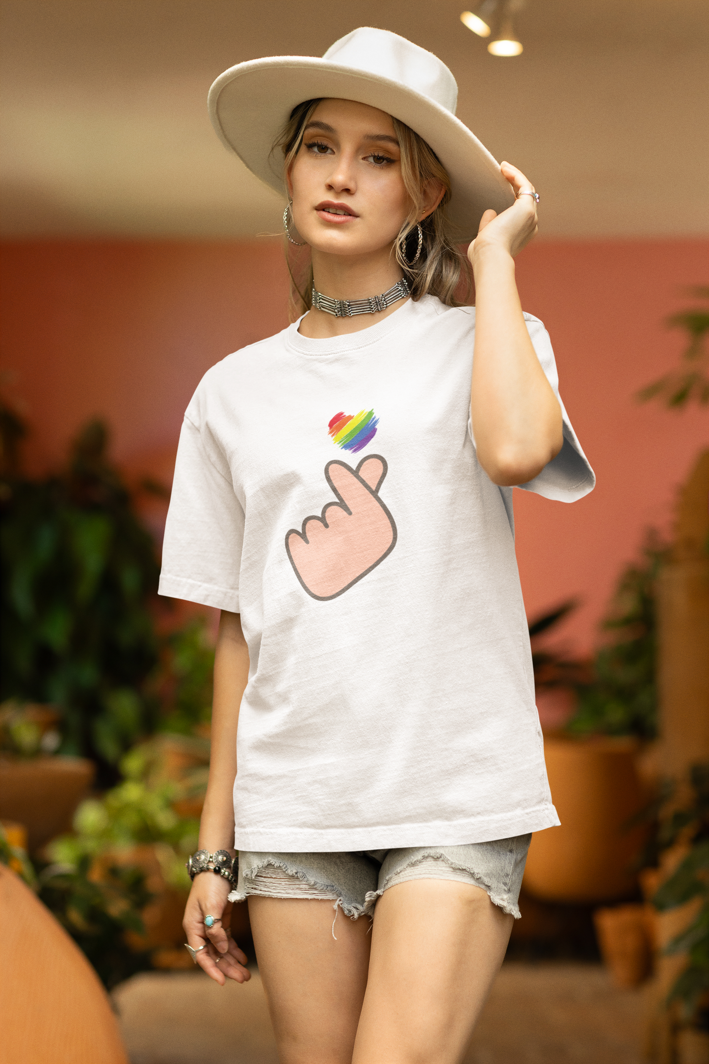 Korean Heart LGBTQ+ Oversized T-Shirt - Unisex