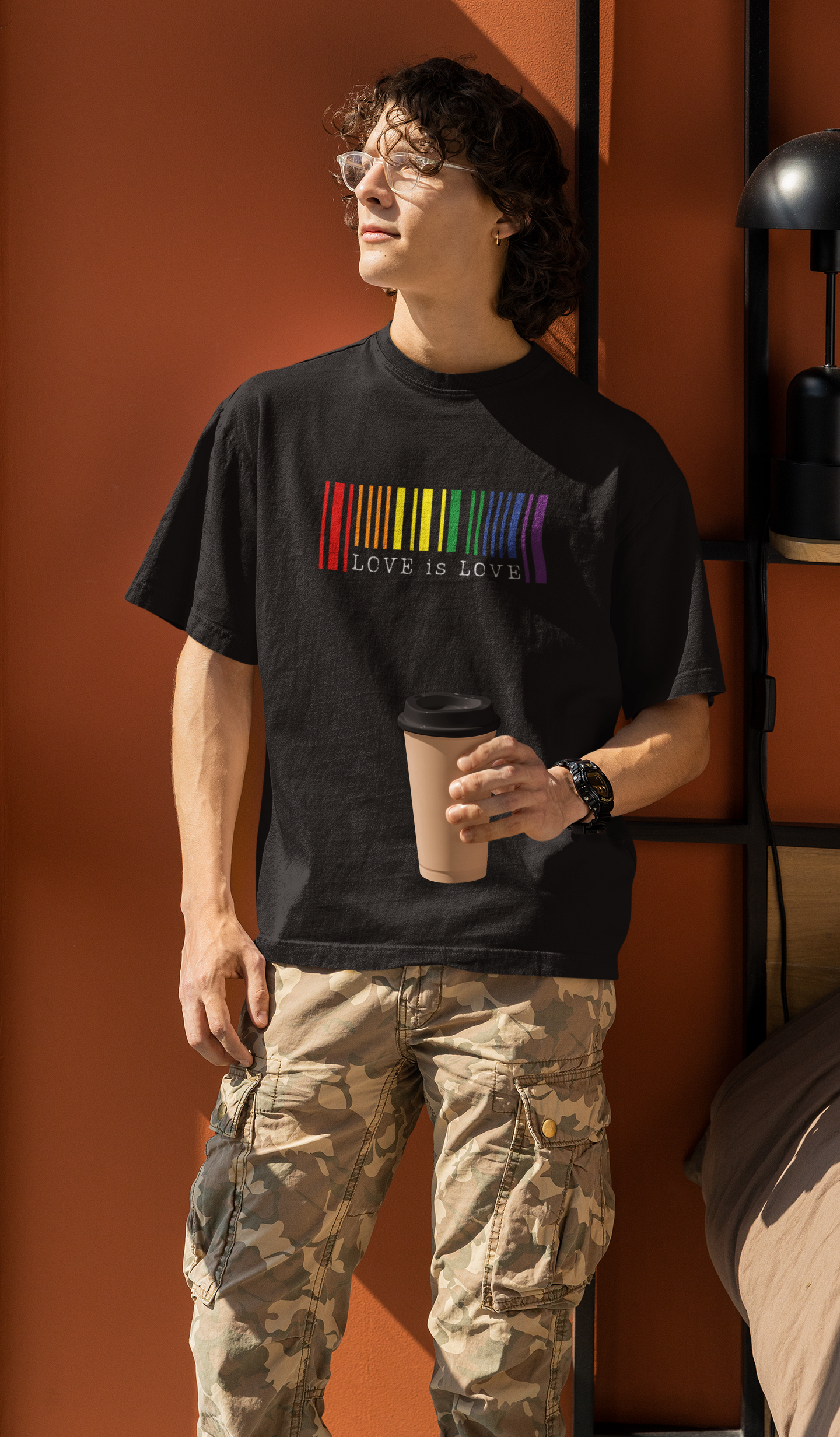 Love is Love Barcode LGBTQ+ Oversized T-Shirt - Unisex