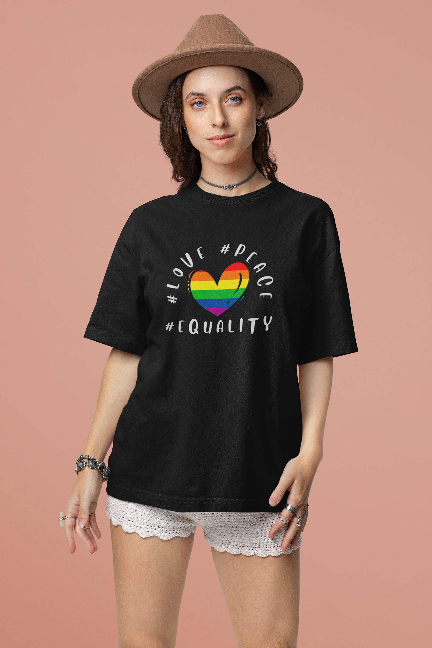 Love Peace Equality LGBTQ+ Oversized T-Shirt - Unisex