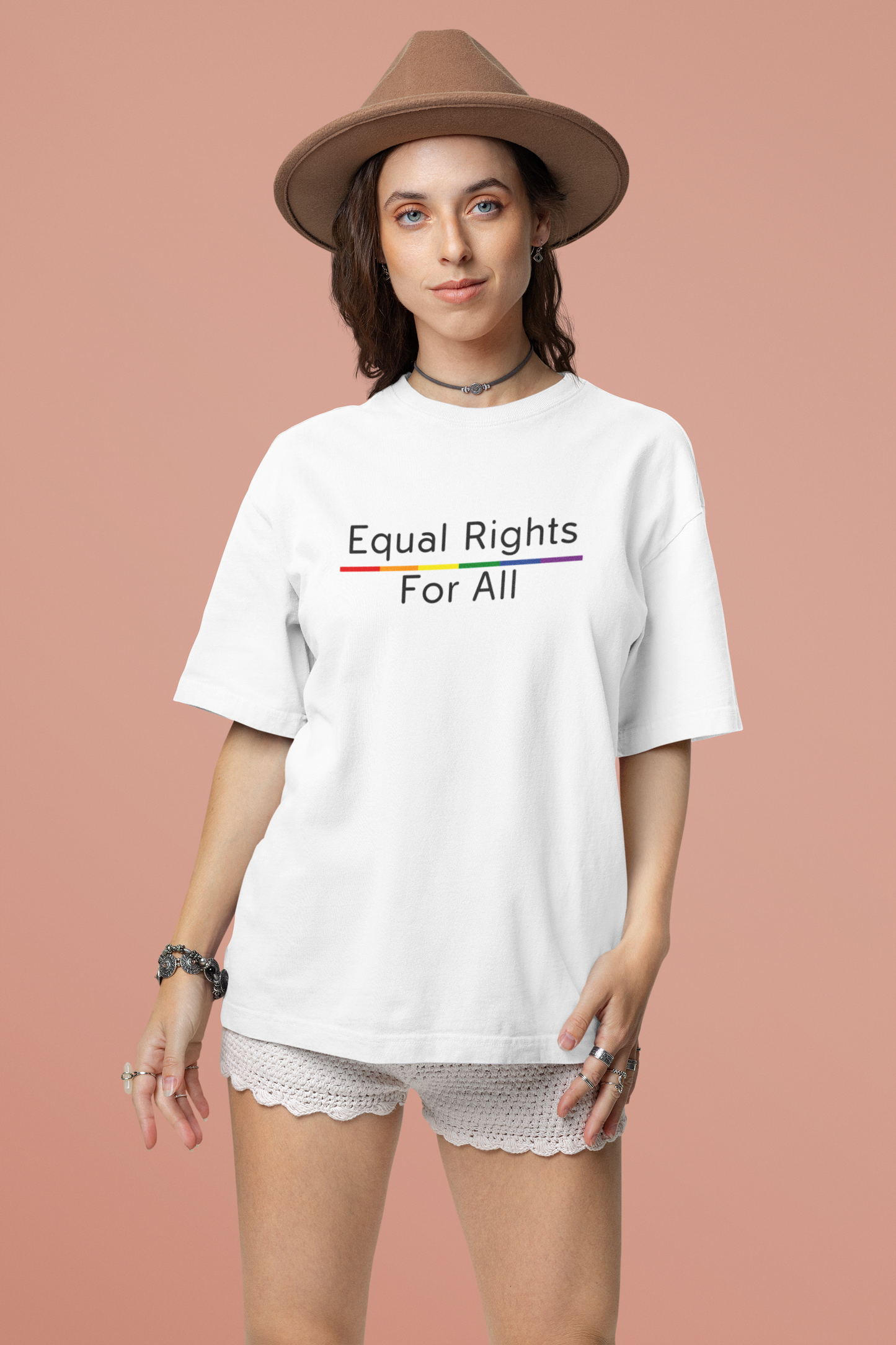 Equal Rights For All LGBTQ+ Oversized T-Shirt - Unisex