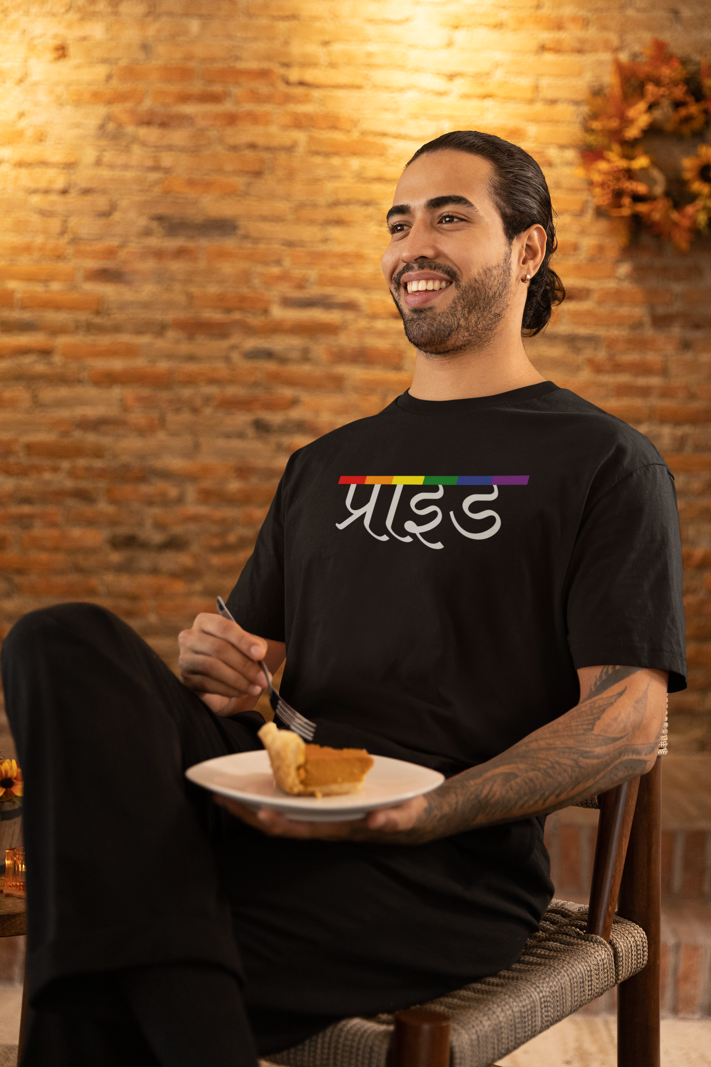 Pride (Hindi) Text LGBTQ+ Oversized T-Shirt - Unisex