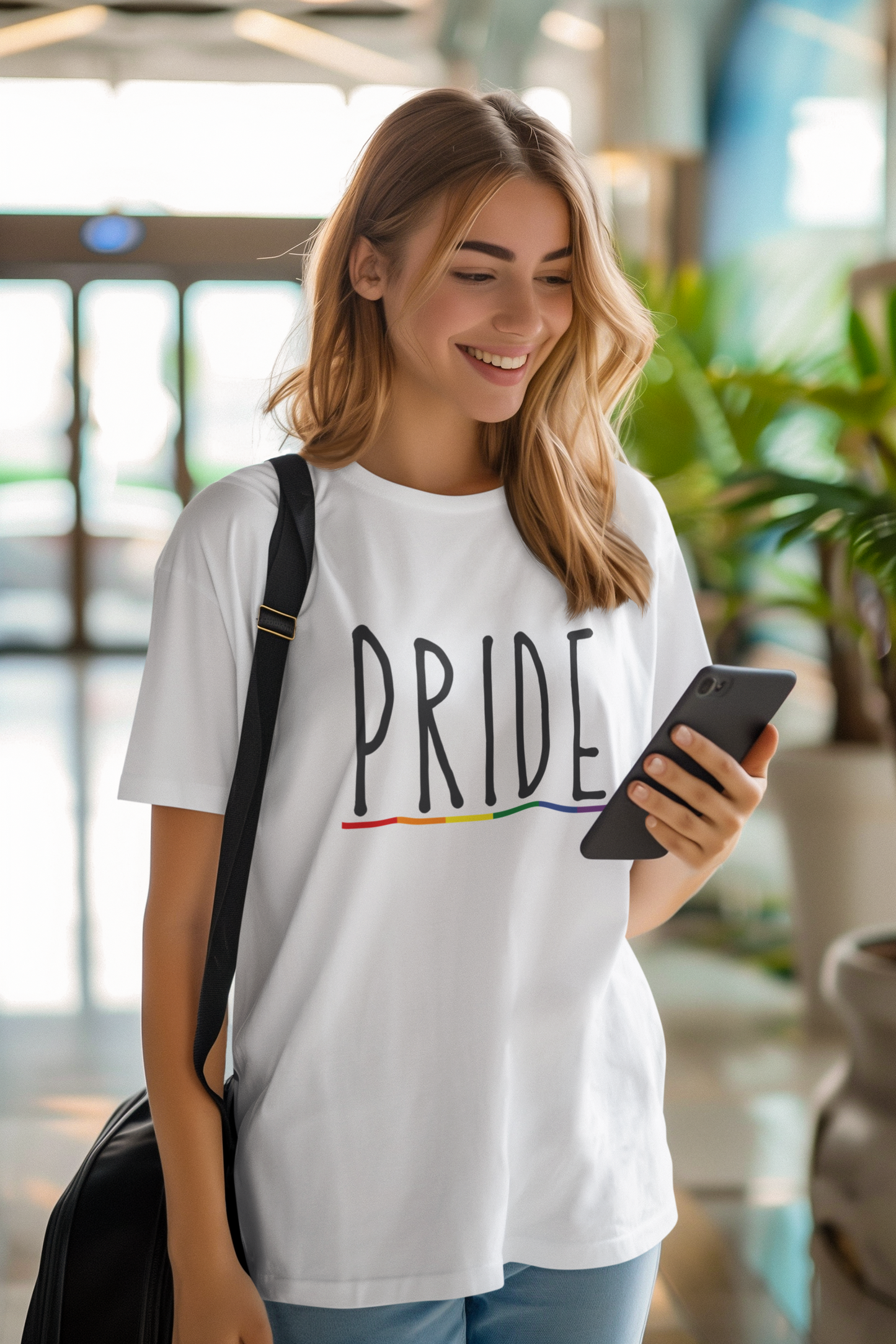 Pride (English) Text LGBTQ+ Oversized T-Shirt - Unisex